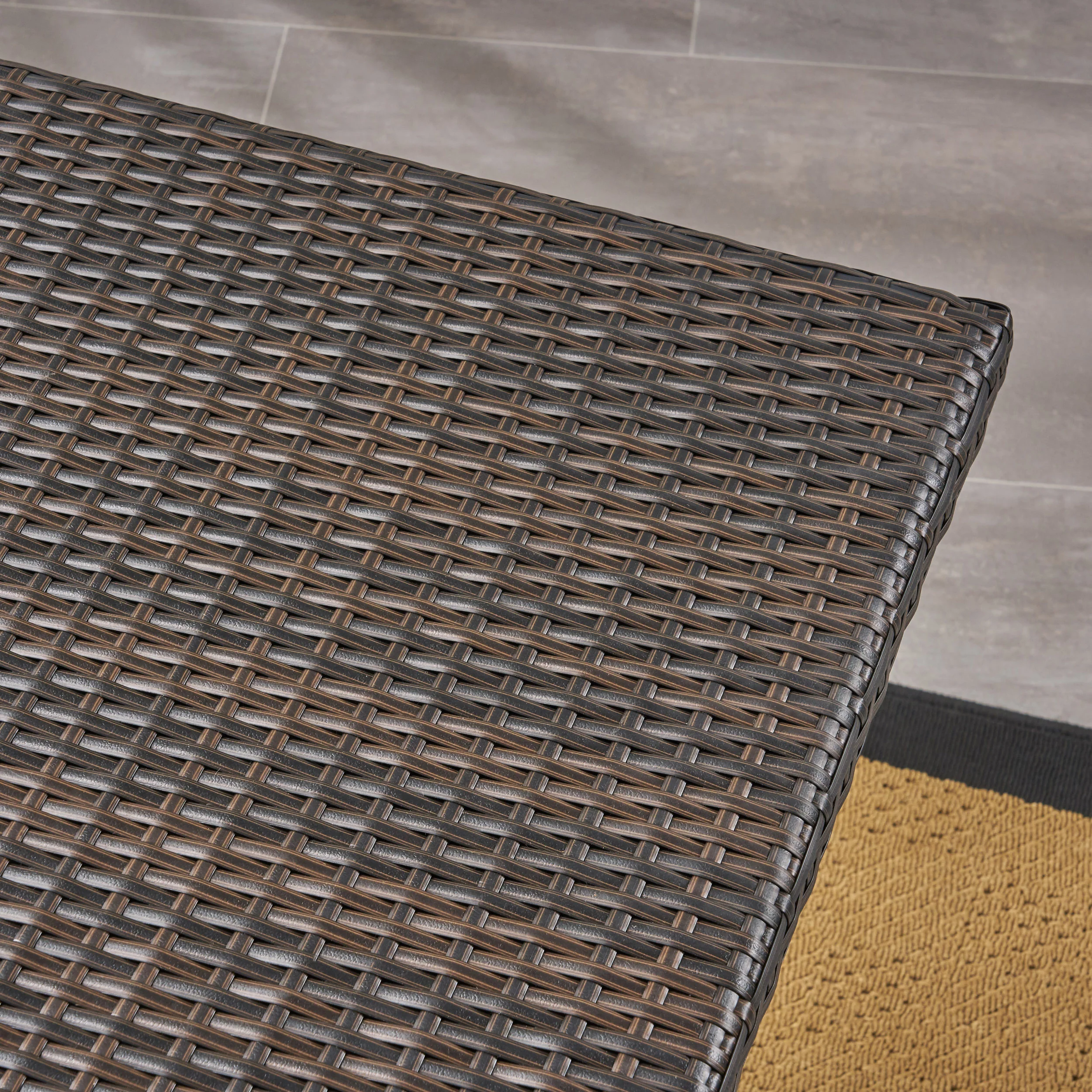 Paulina Outdoor 7 Piece Multi-brown Wicker Dining Set - furnishings