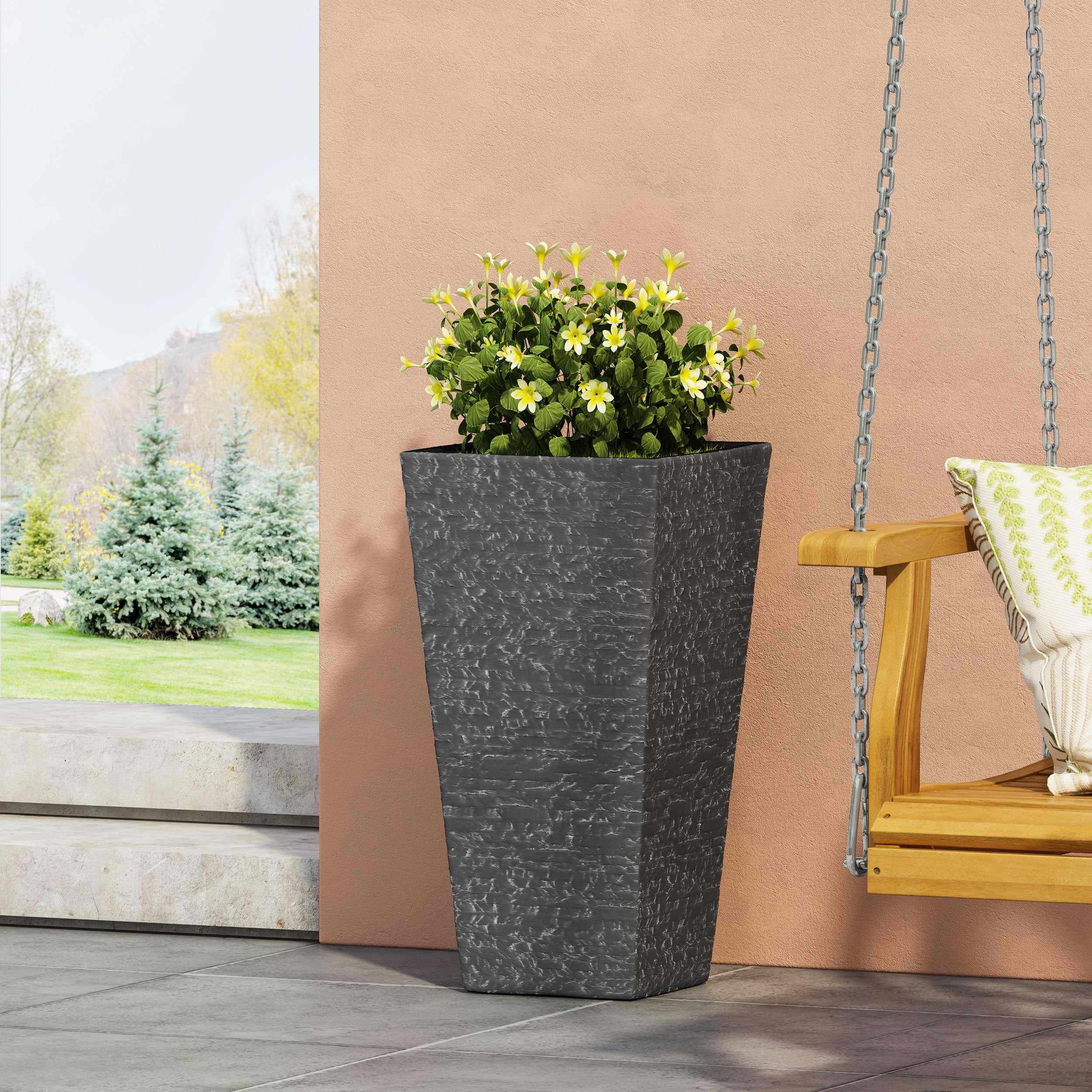 Tengren Outdoor Cast Stone Planter - furnishings