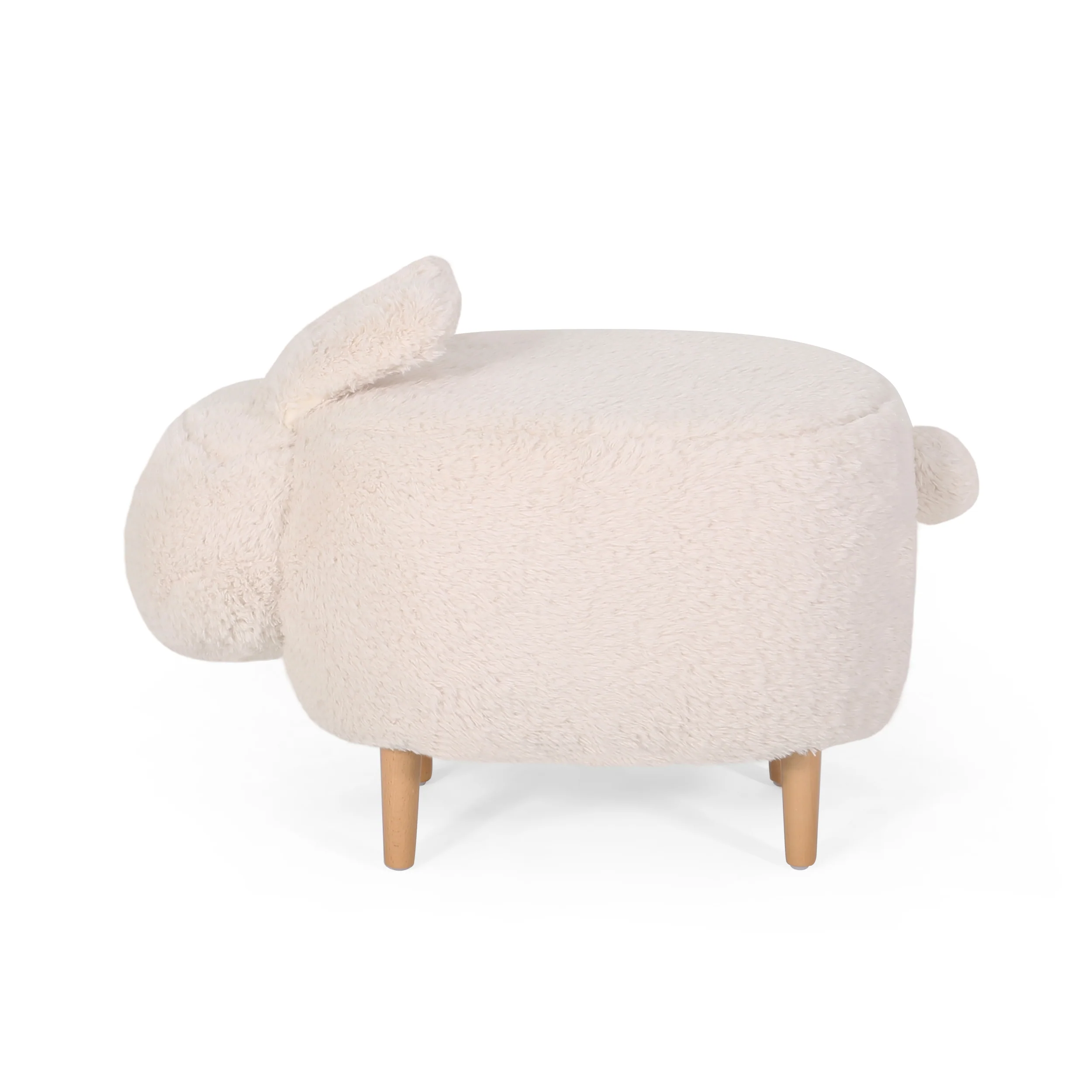 Leona Fabric Kids Bunny Ottoman Stool - furnishings