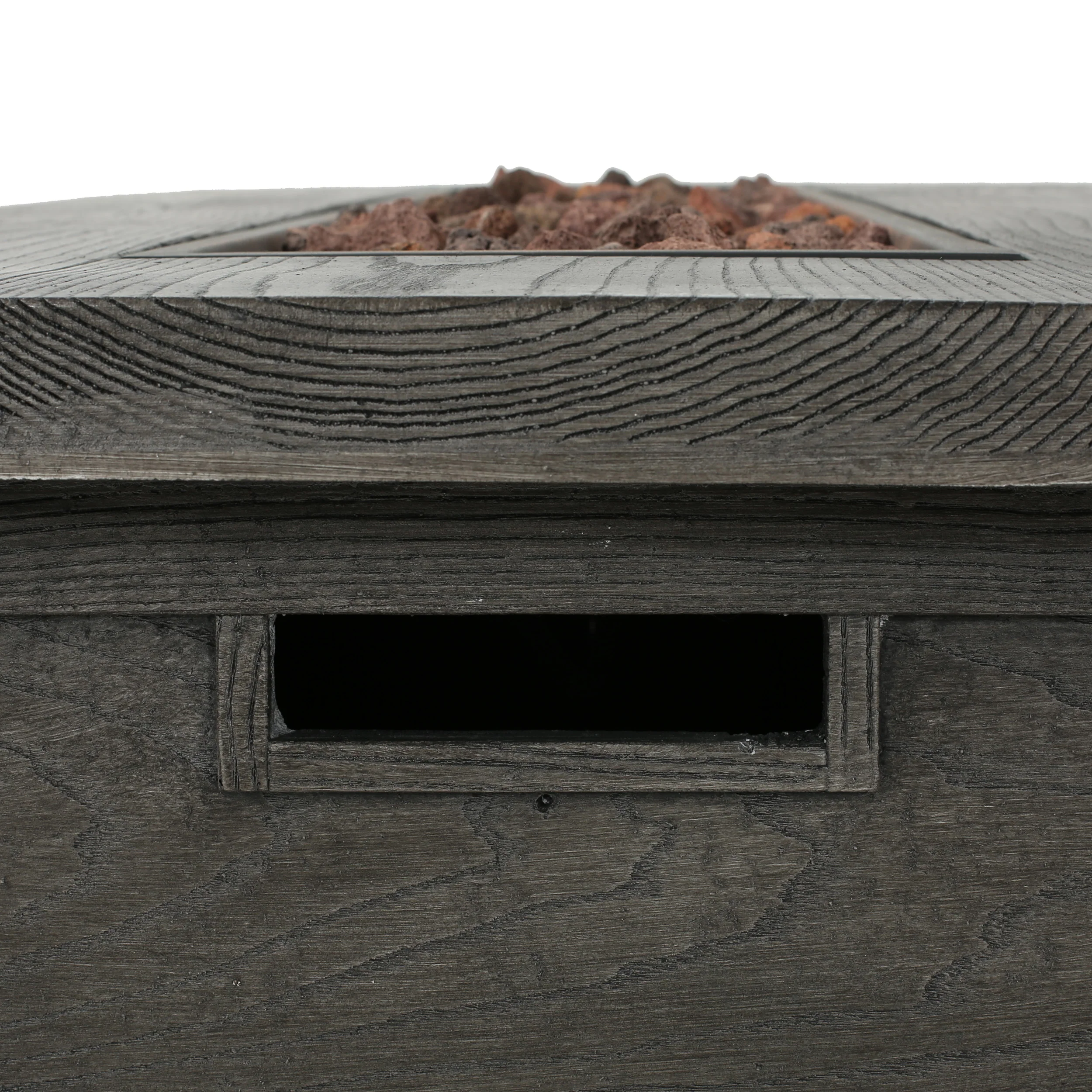 Lecanto Outdoor 50,000 BTU Lightweight Concrete Rectangular Fire Pit (No Tank Holder) - furnishings