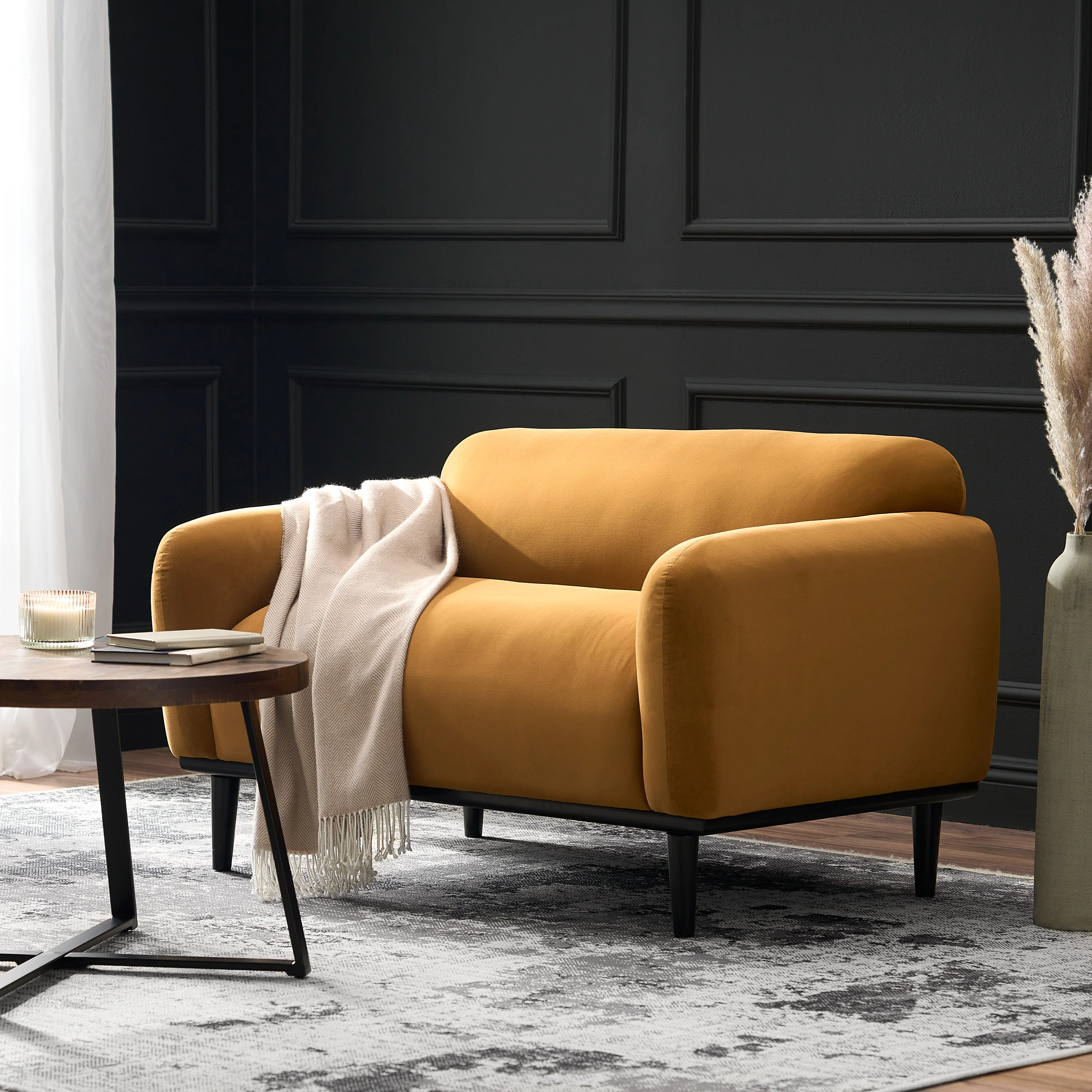 Sandee Contemporary Upholstered Loveseat - furnishings