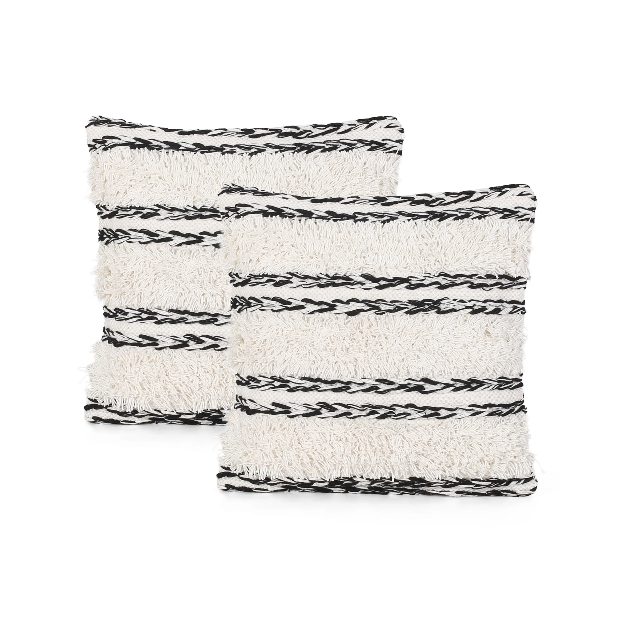 Emoni Boho Cotton Throw Pillow (Set of 2) - furnishings