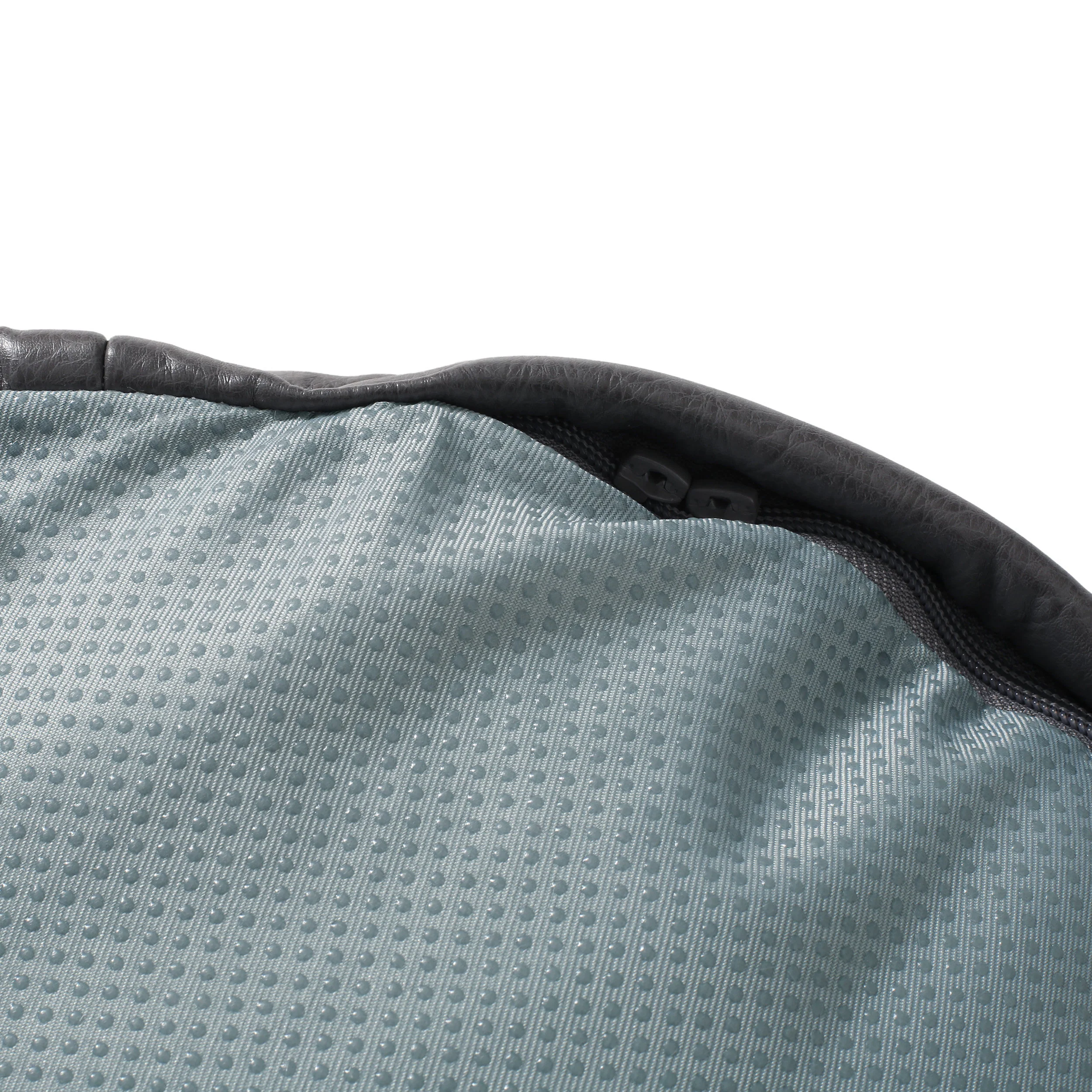 Conrail Contemporary Faux Leather Channel Stitch Pouf - furnishings
