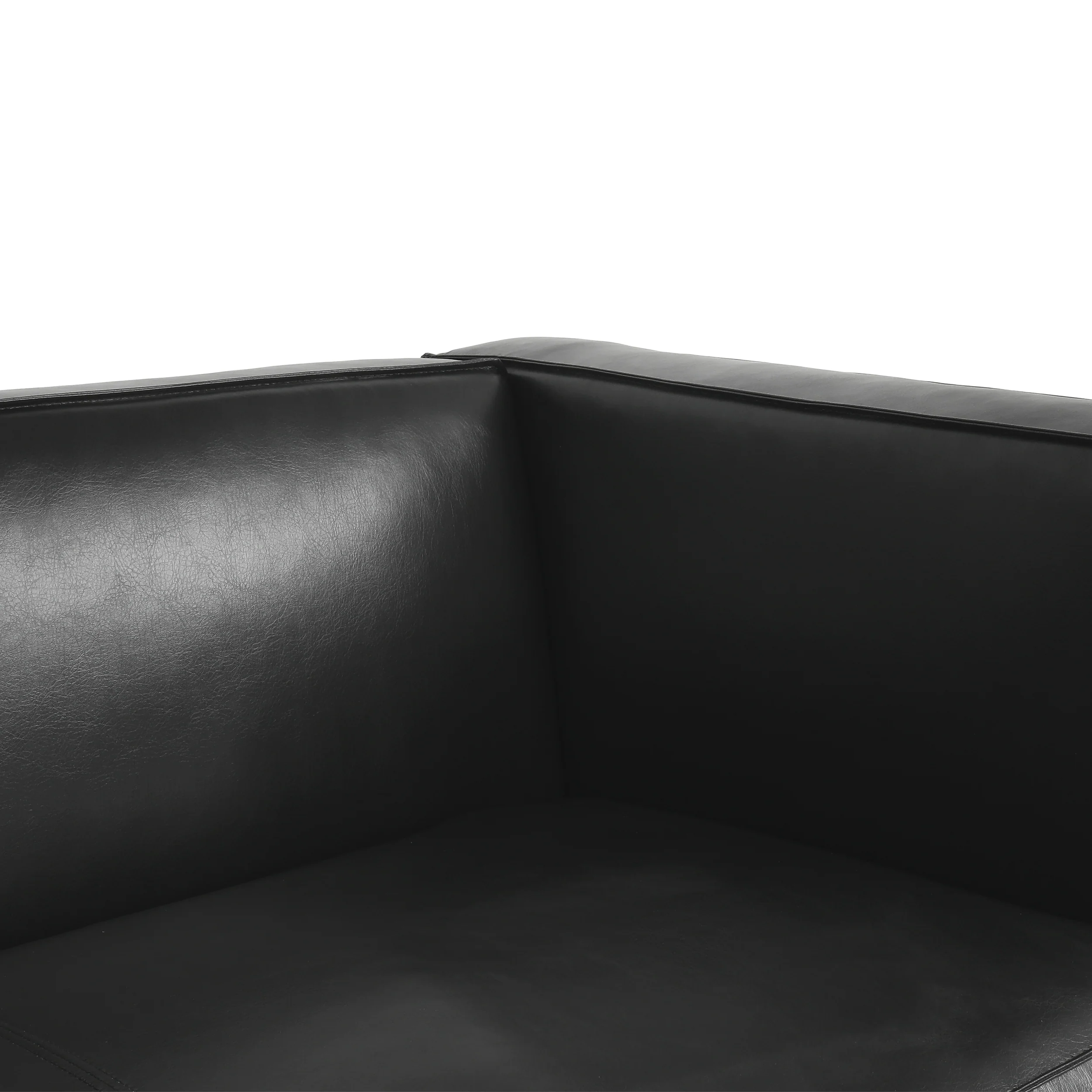 Minkler Contemporary Faux Leather 3 Piece Living Room Sofa Set - furnishings