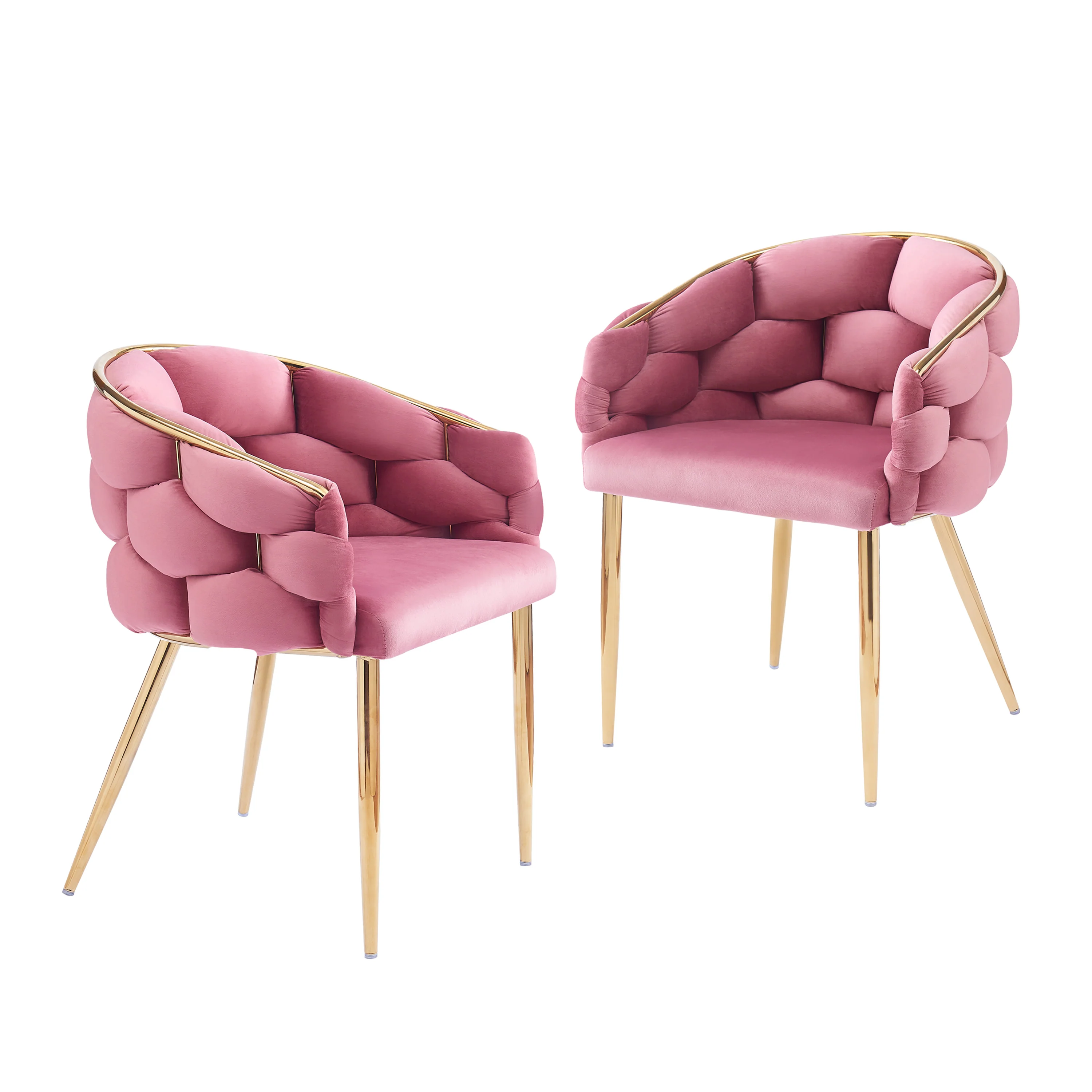 Cotorro Velvet Barrel Design Accent Chairs - furnishings