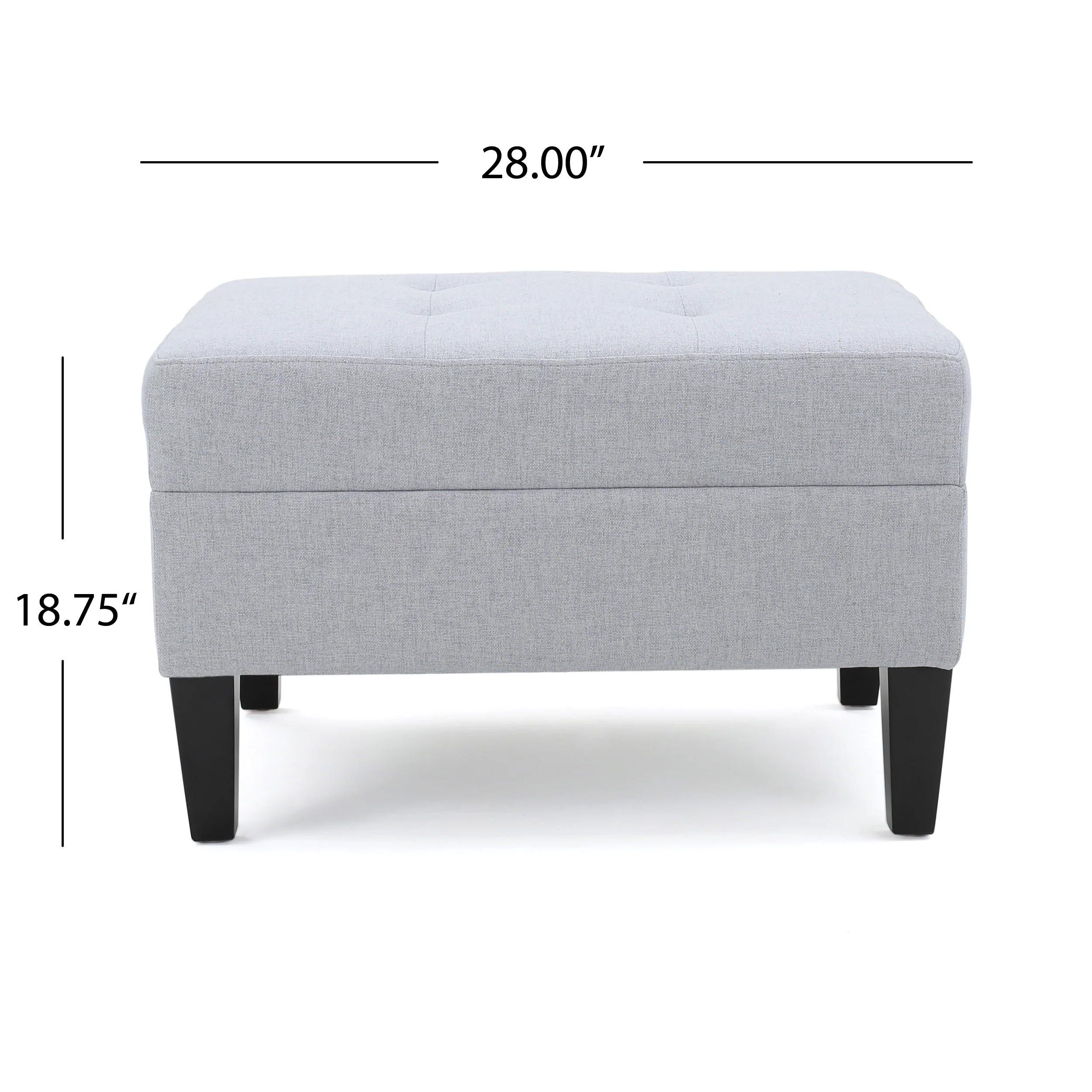 Zahra Contemporary Tufted Fabric Ottoman - furnishings
