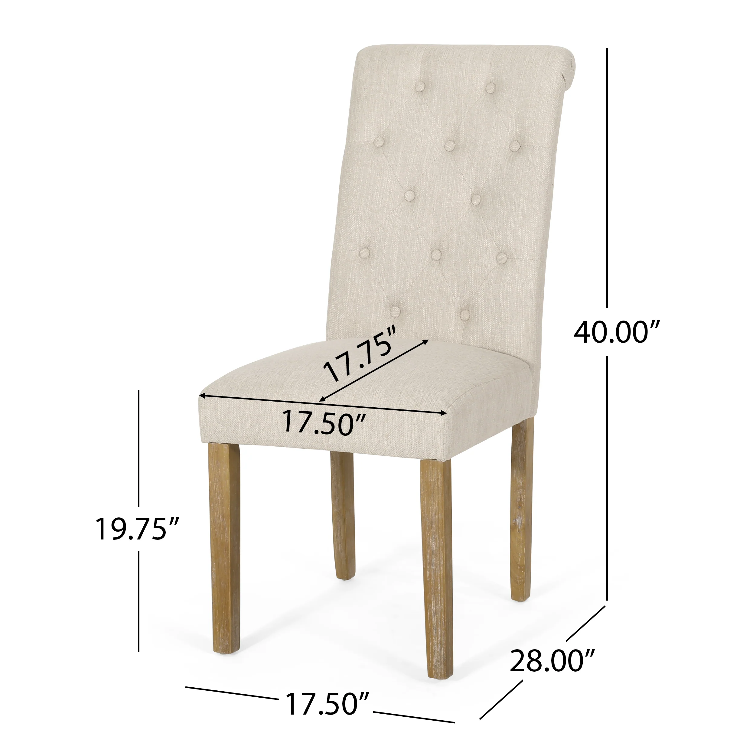Larkspur Contemporary Tufted Dining Chairs, Set of 4 - furnishings