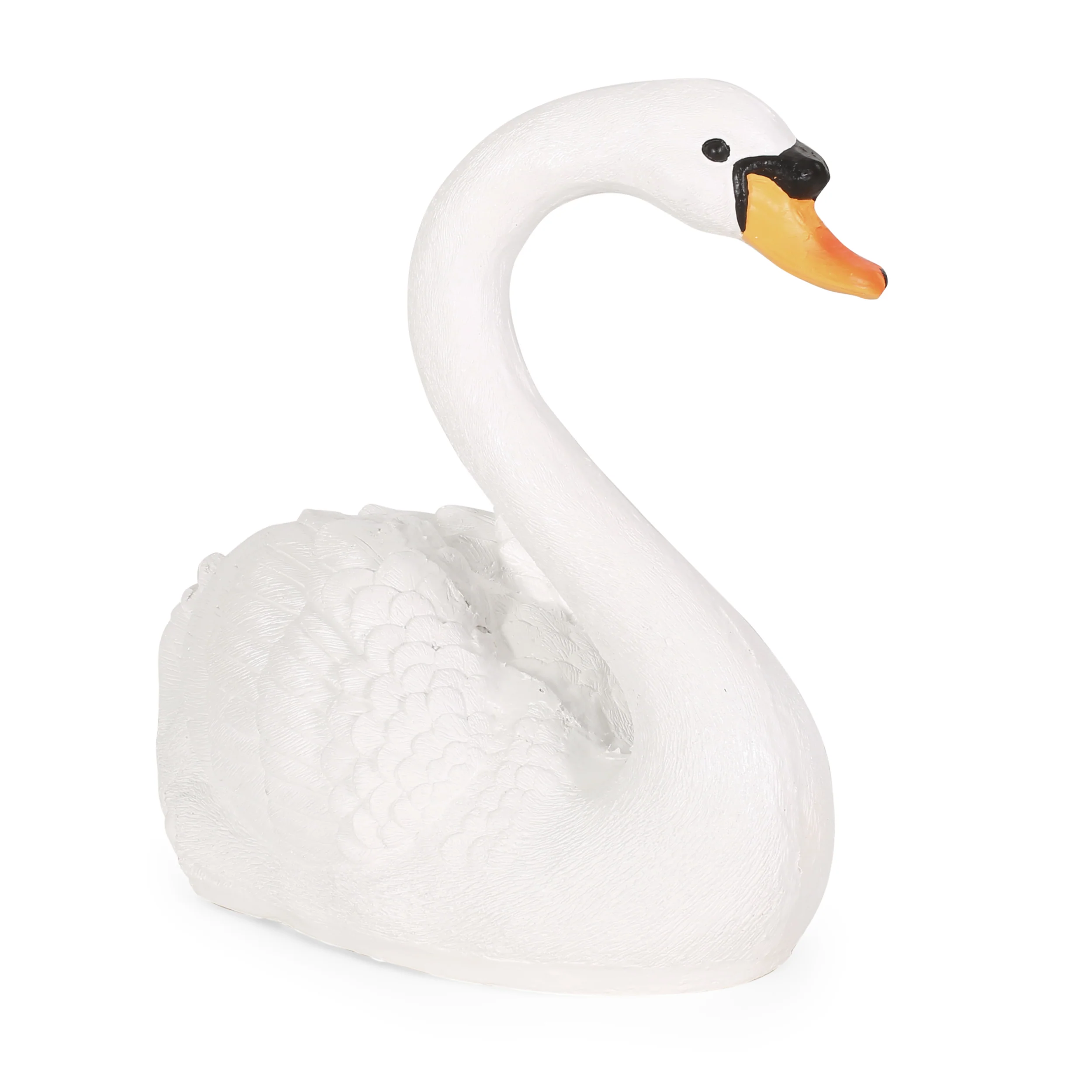 Twete Outdoor Swan Garden Statue, White - furnishings