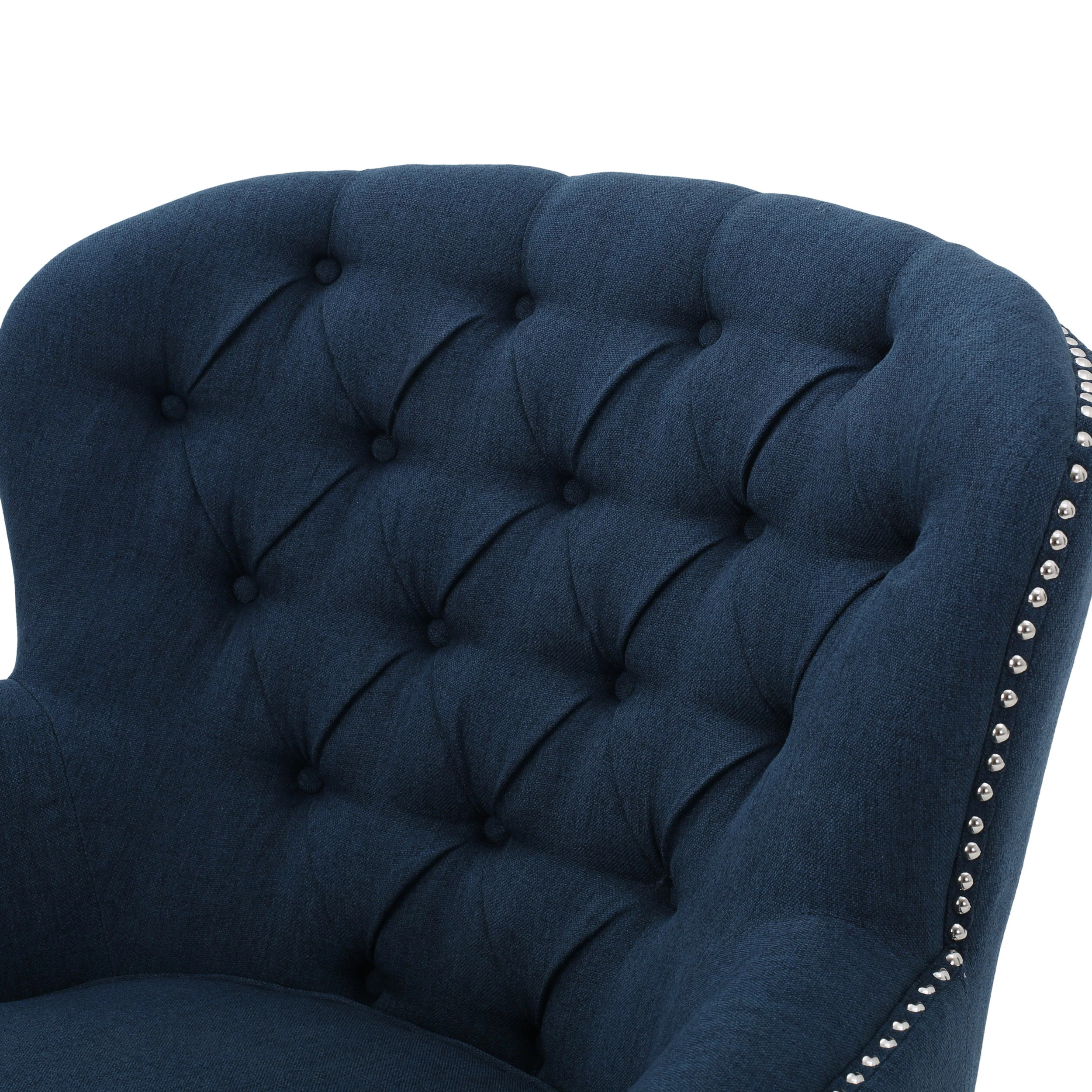 Alfred Button Tufted Fabric Club Chair - furnishings