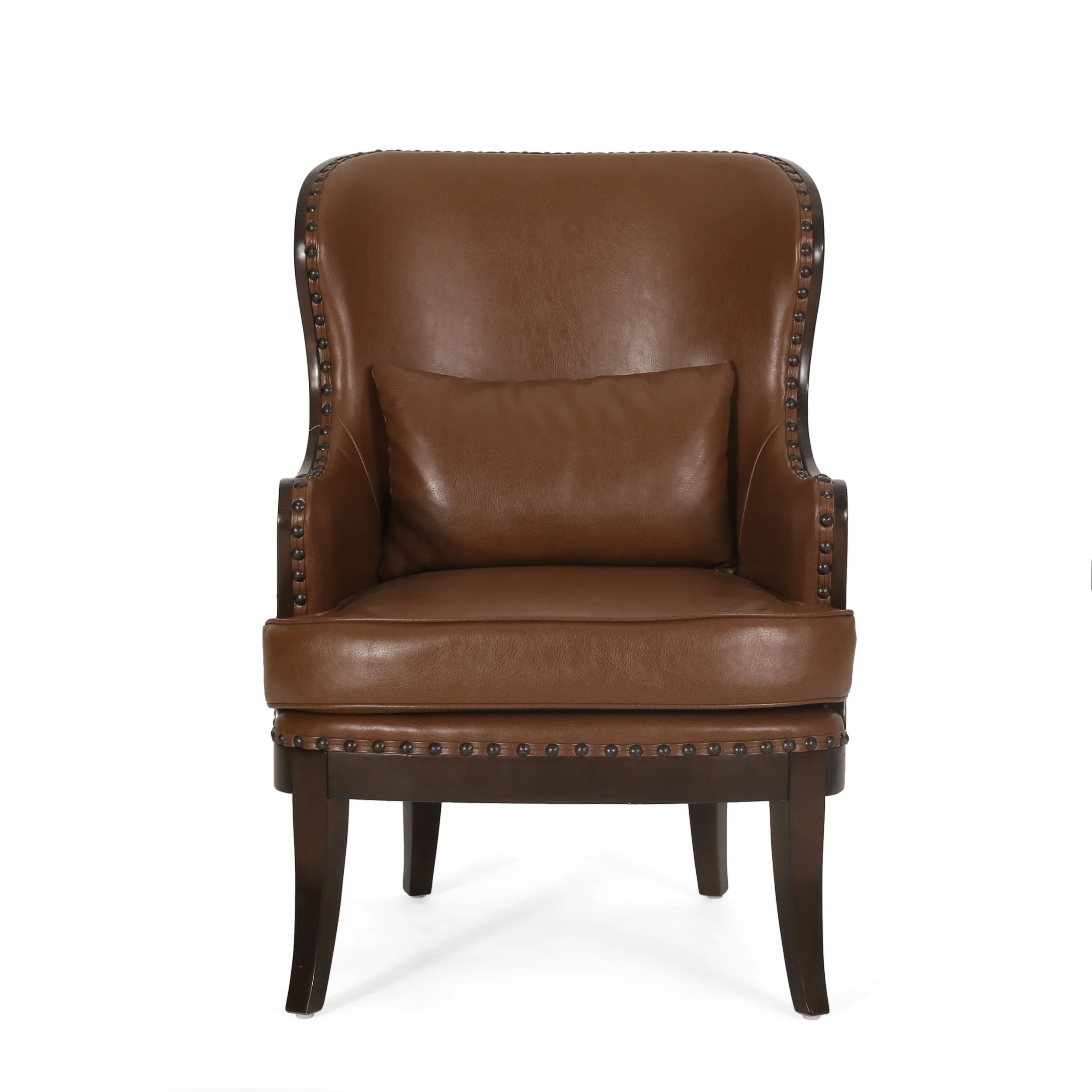 Jett Contemporary Upholstered Accent Chair with Nailhead Trim - furnishings