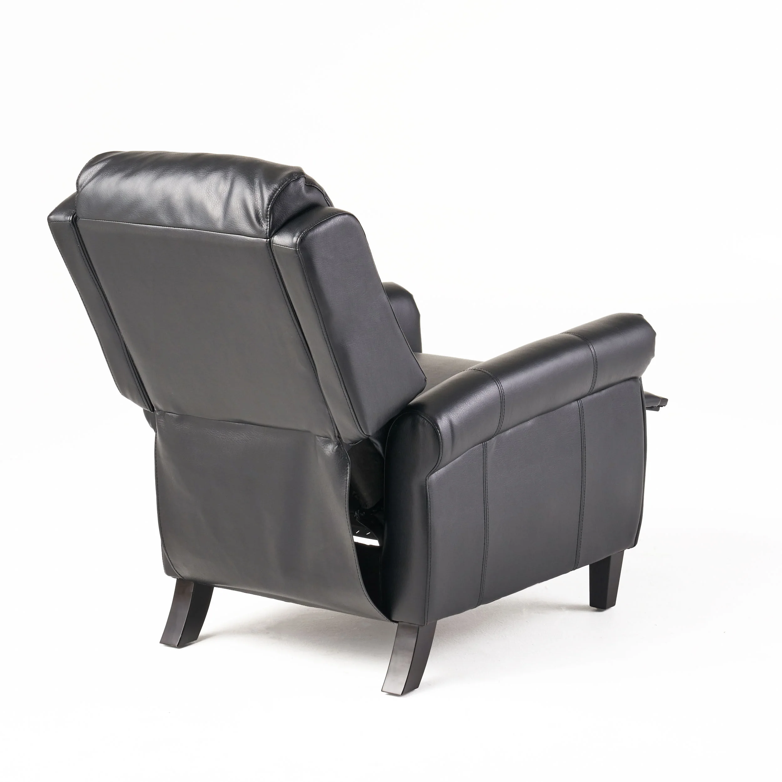 Lloyd Black Leather Recliner Club Chair - furnishings