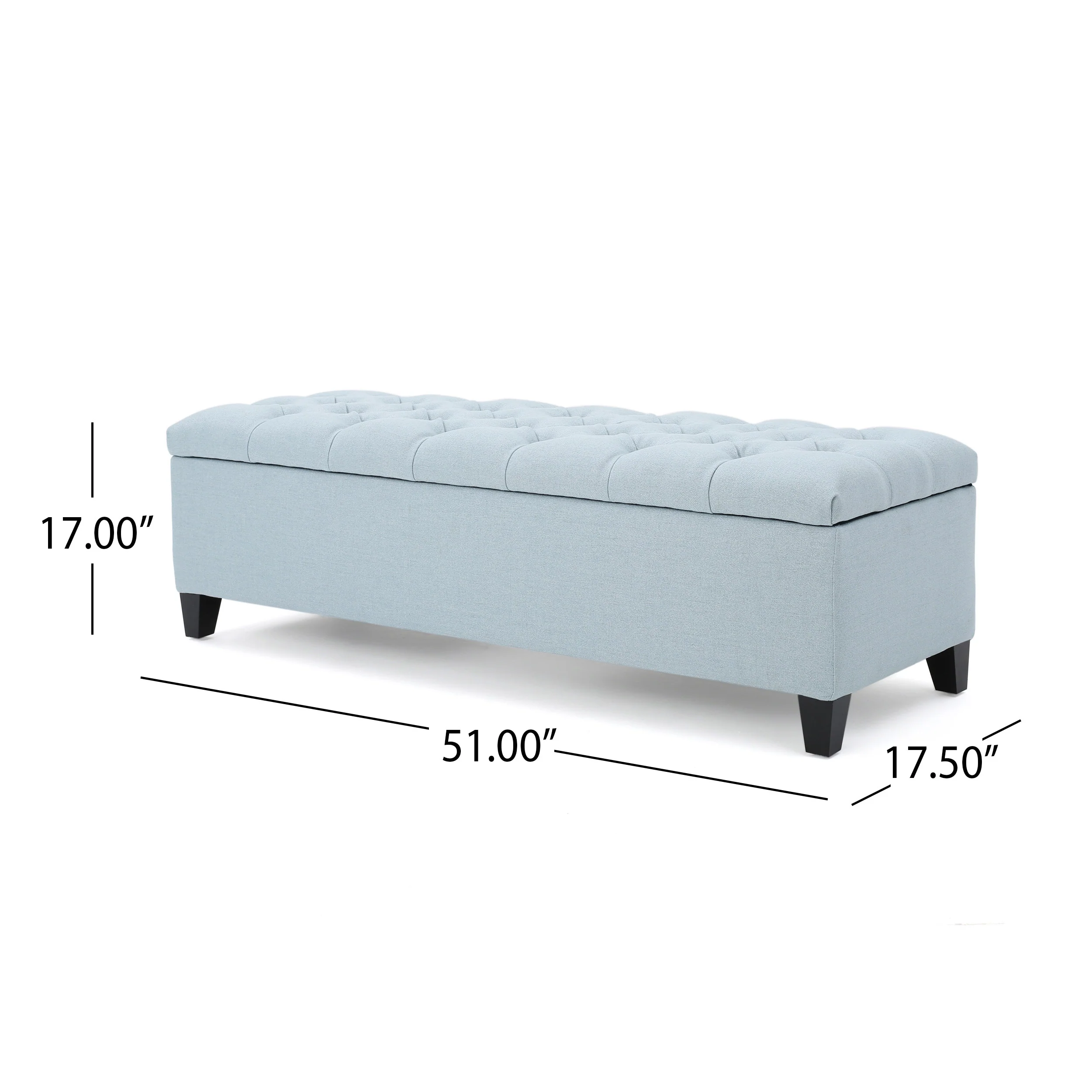 Molle Contemporary Button-Tufted Fabric Storage Ottoman Bench - furnishings