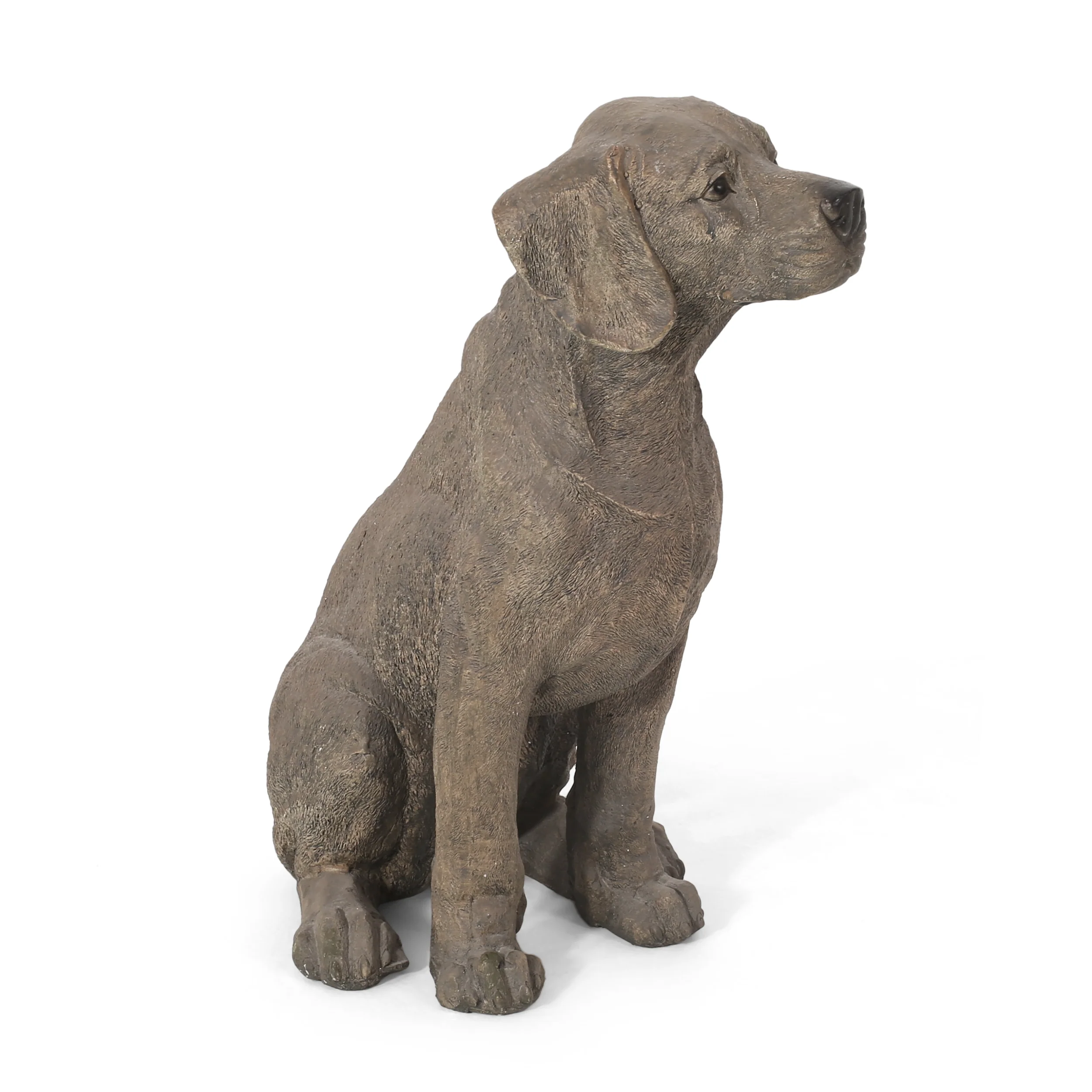 Hayesville Outdoor Dog Garden Statue, Dark Brown - furnishings