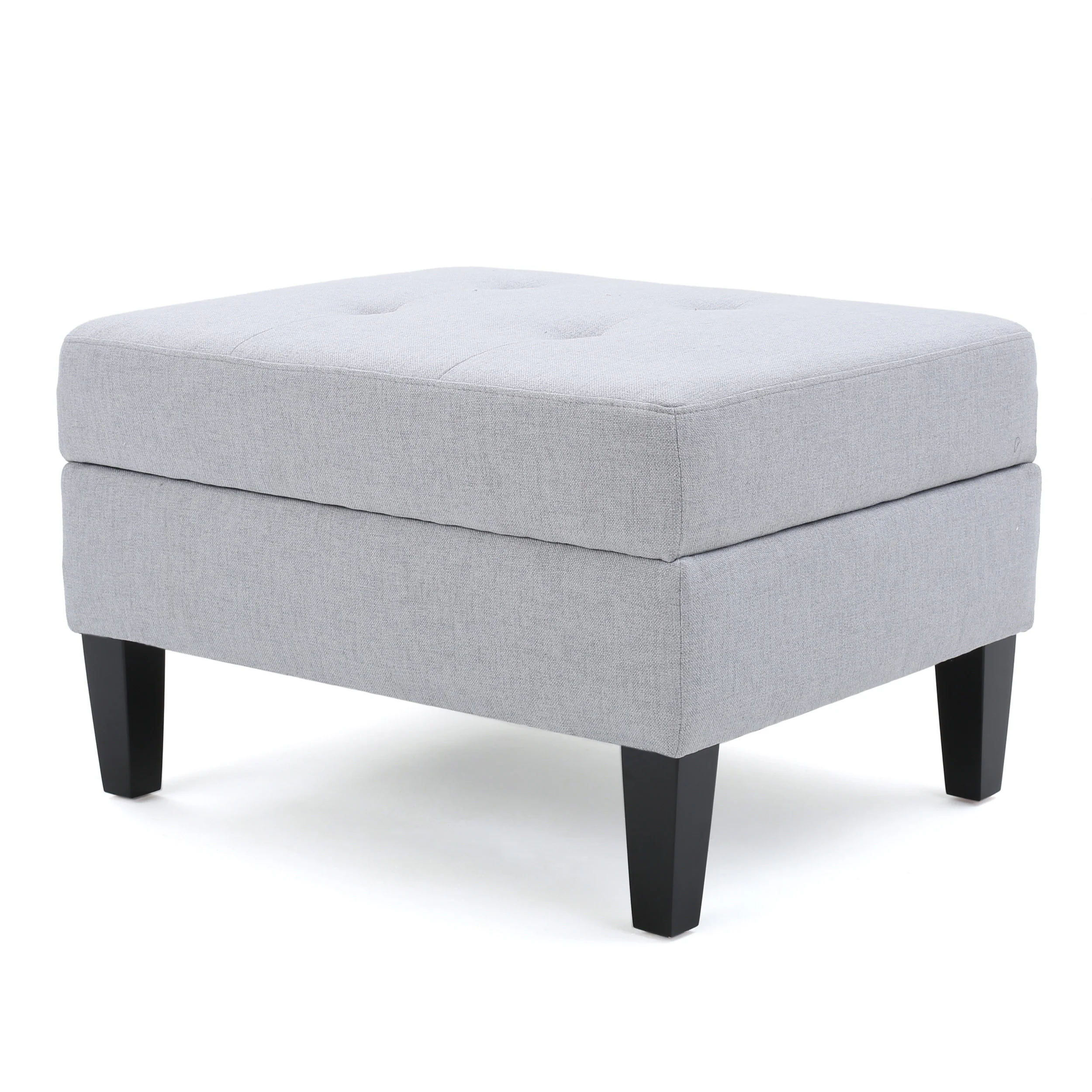 Zahra Contemporary Tufted Fabric Storage Ottoman - furnishings