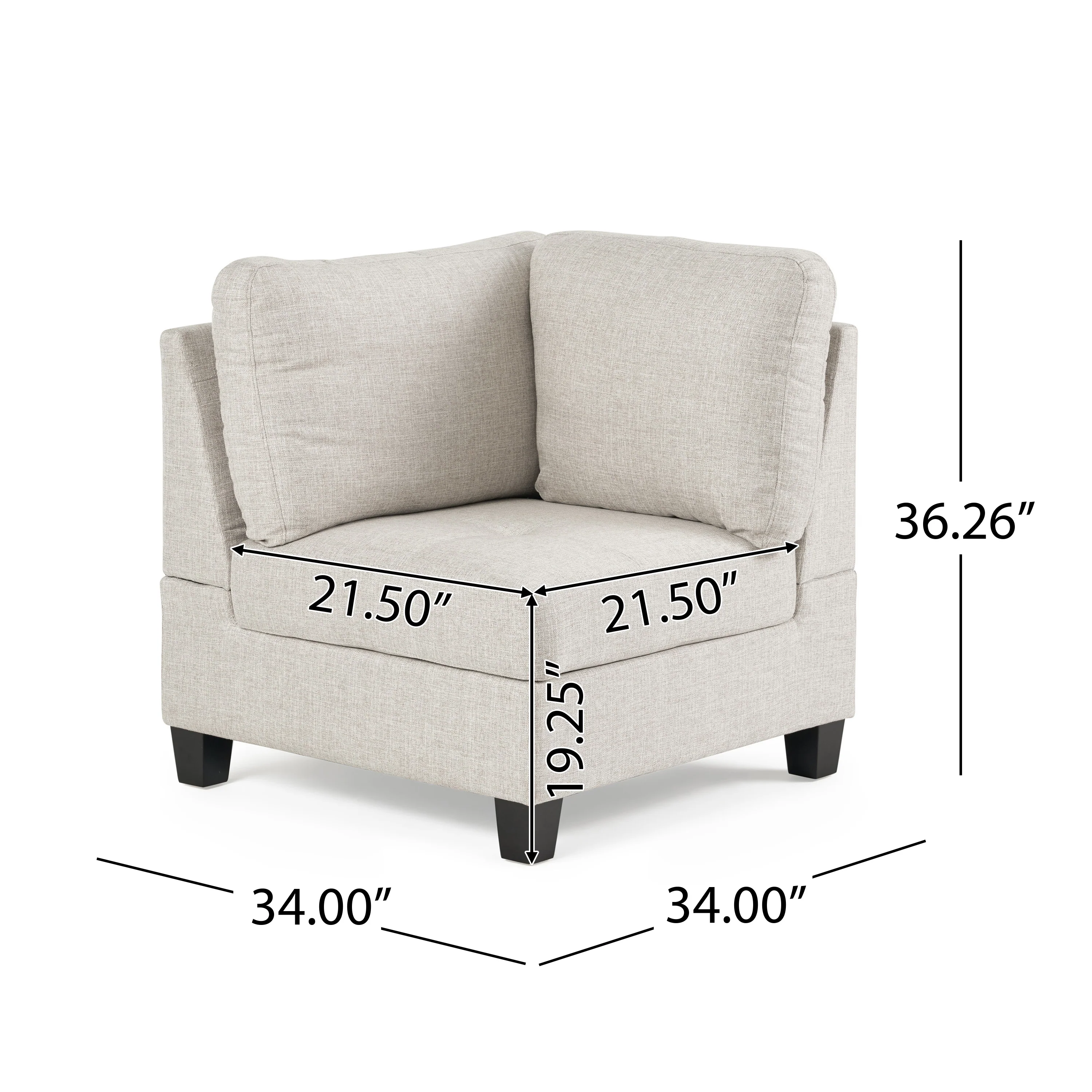 Jakyri Contemporary 7 Seater Fabric Sectional - furnishings