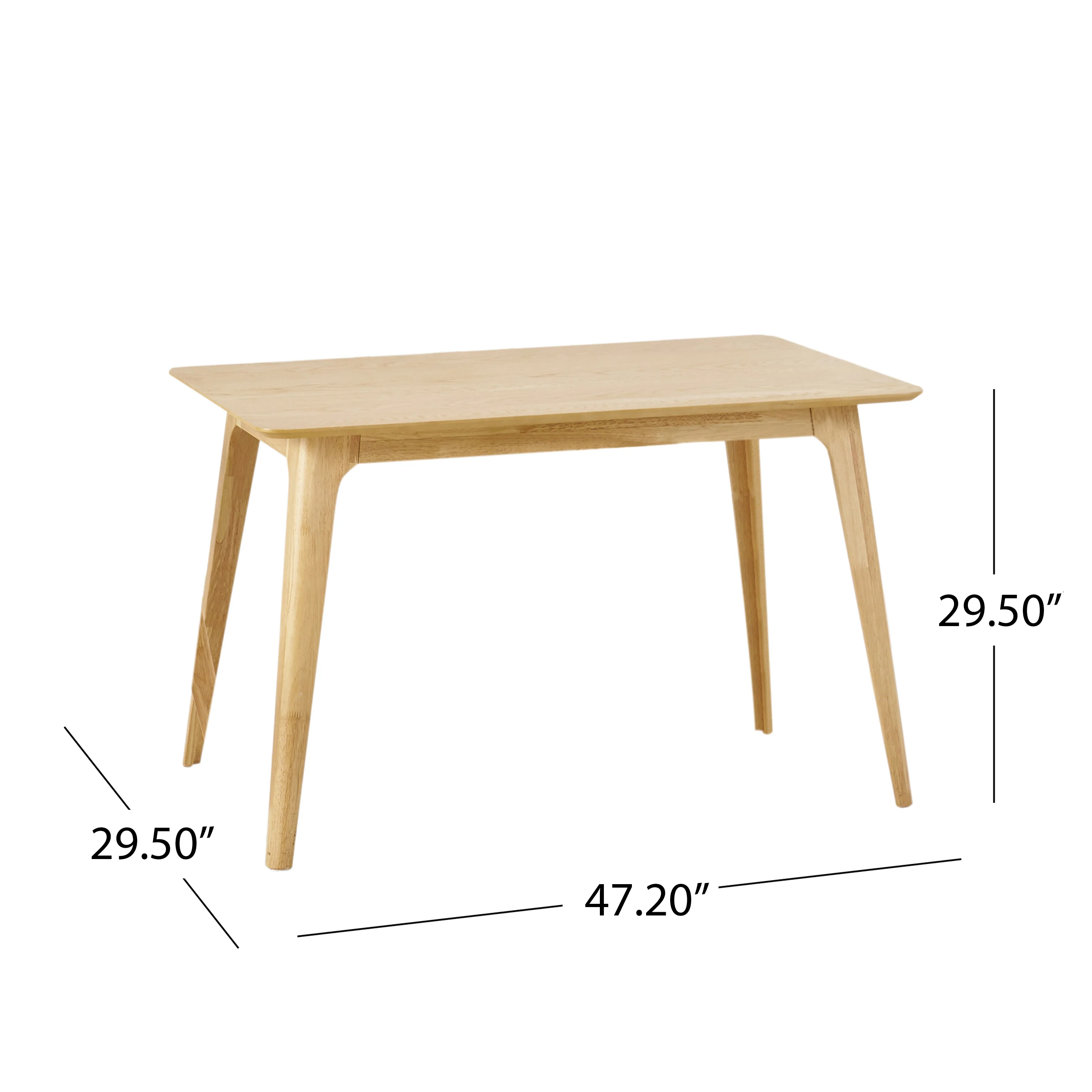 Keiko Mid Century Modern Wood Dining Table - furnishings