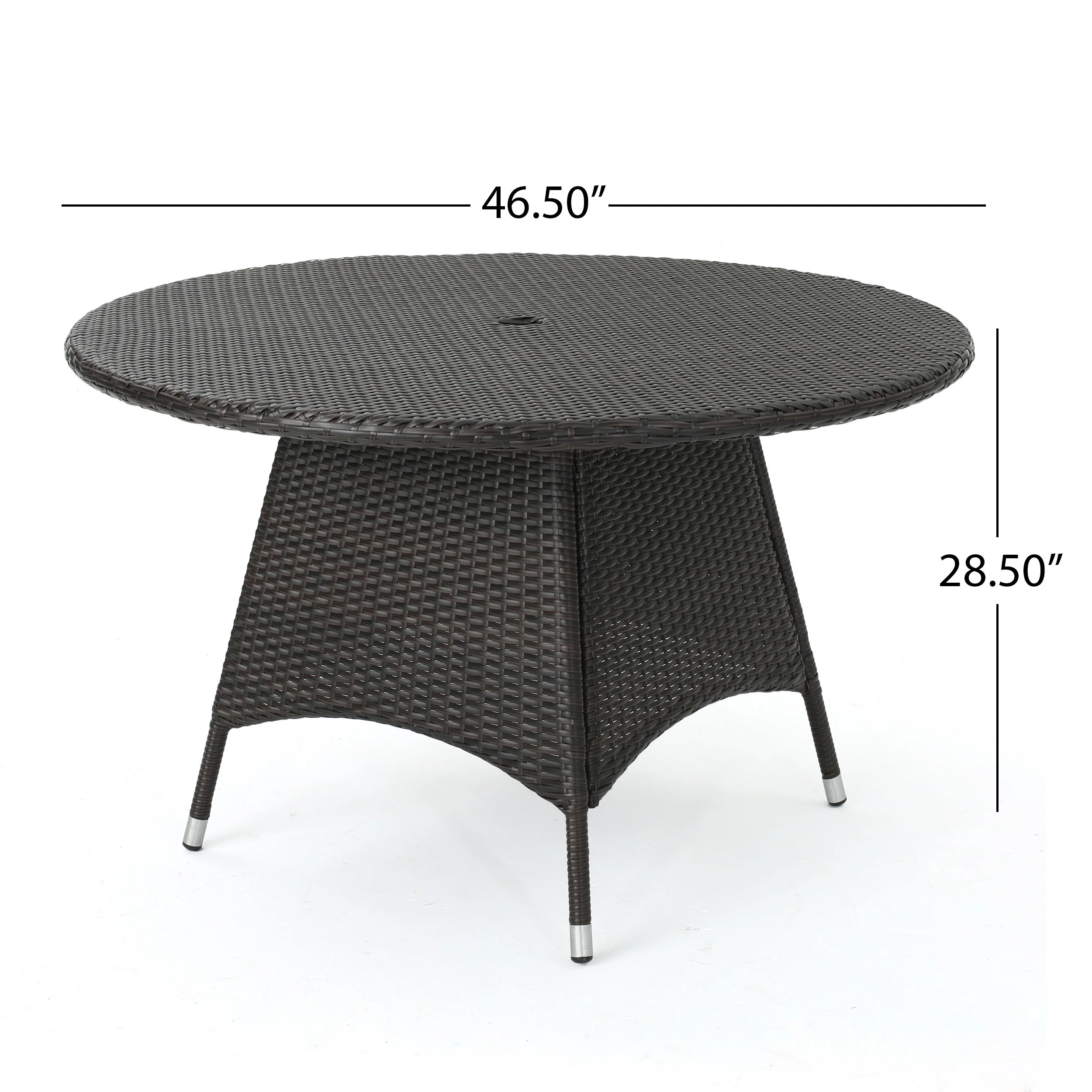 Kory Outdoor 5pc Multibrown Wicker Dining Set - furnishings