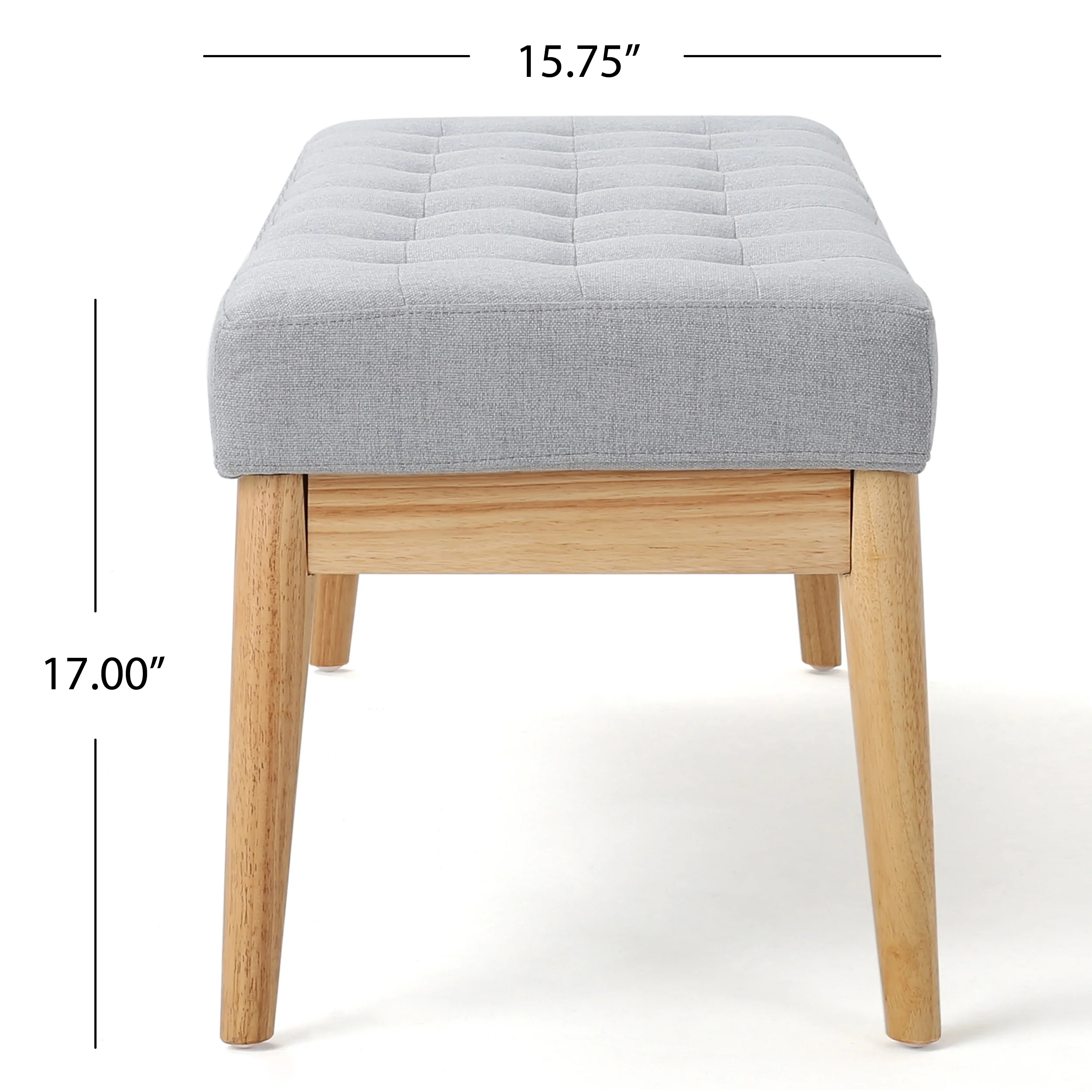 Anglo Modern Mid-Century Fabric Bench - furnishings