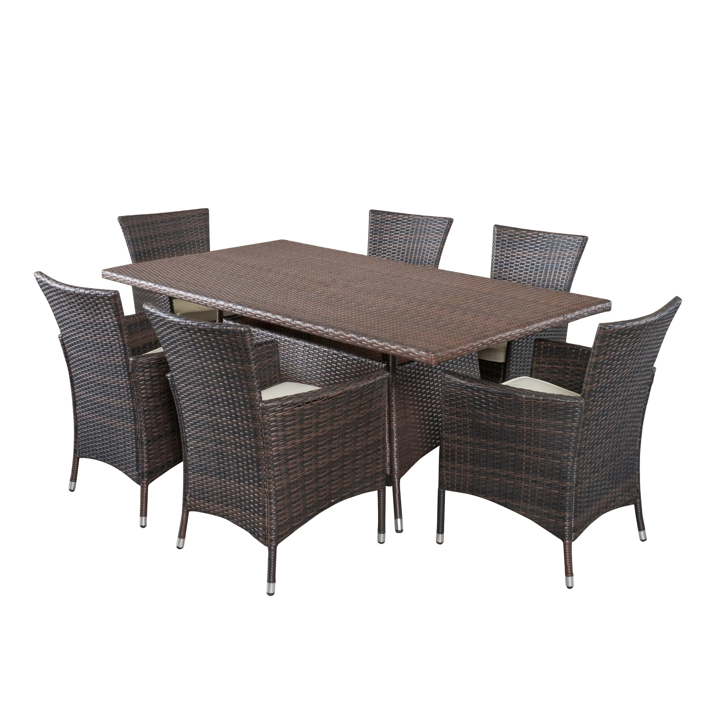 Clementine Outdoor Wicker Dining Set - furnishings