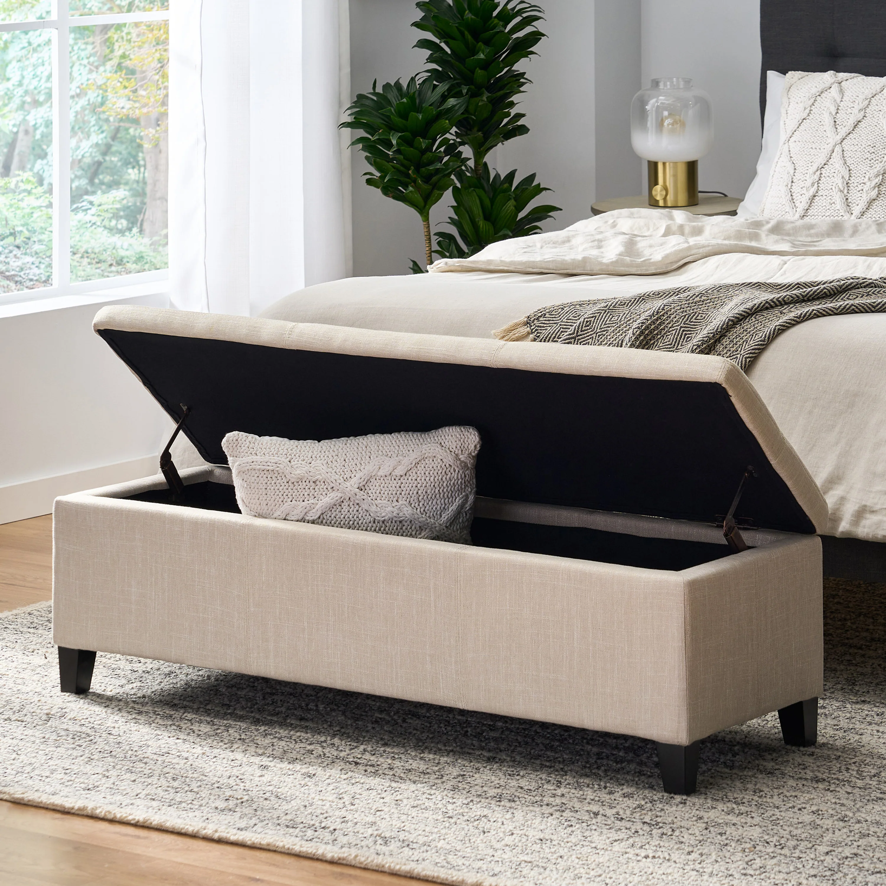 Rupert Upholstered Storage Ottoman Bench - furnishings