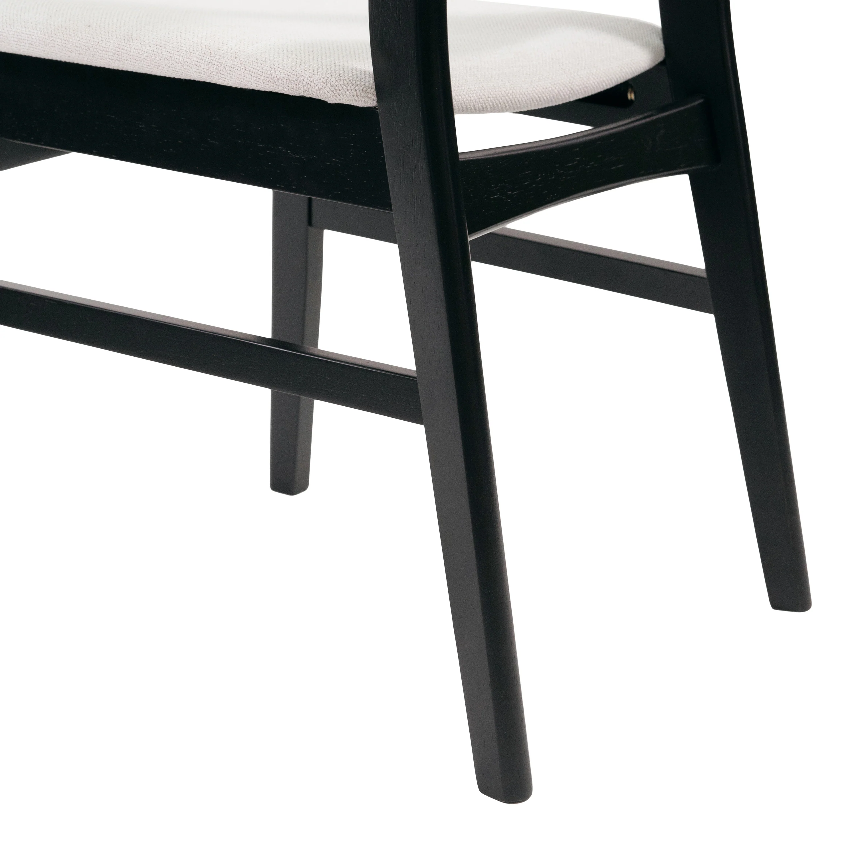 Isador Mid Century Modern Fabric Upholstered Wood Dining Chairs, Set of 2 - furnishings