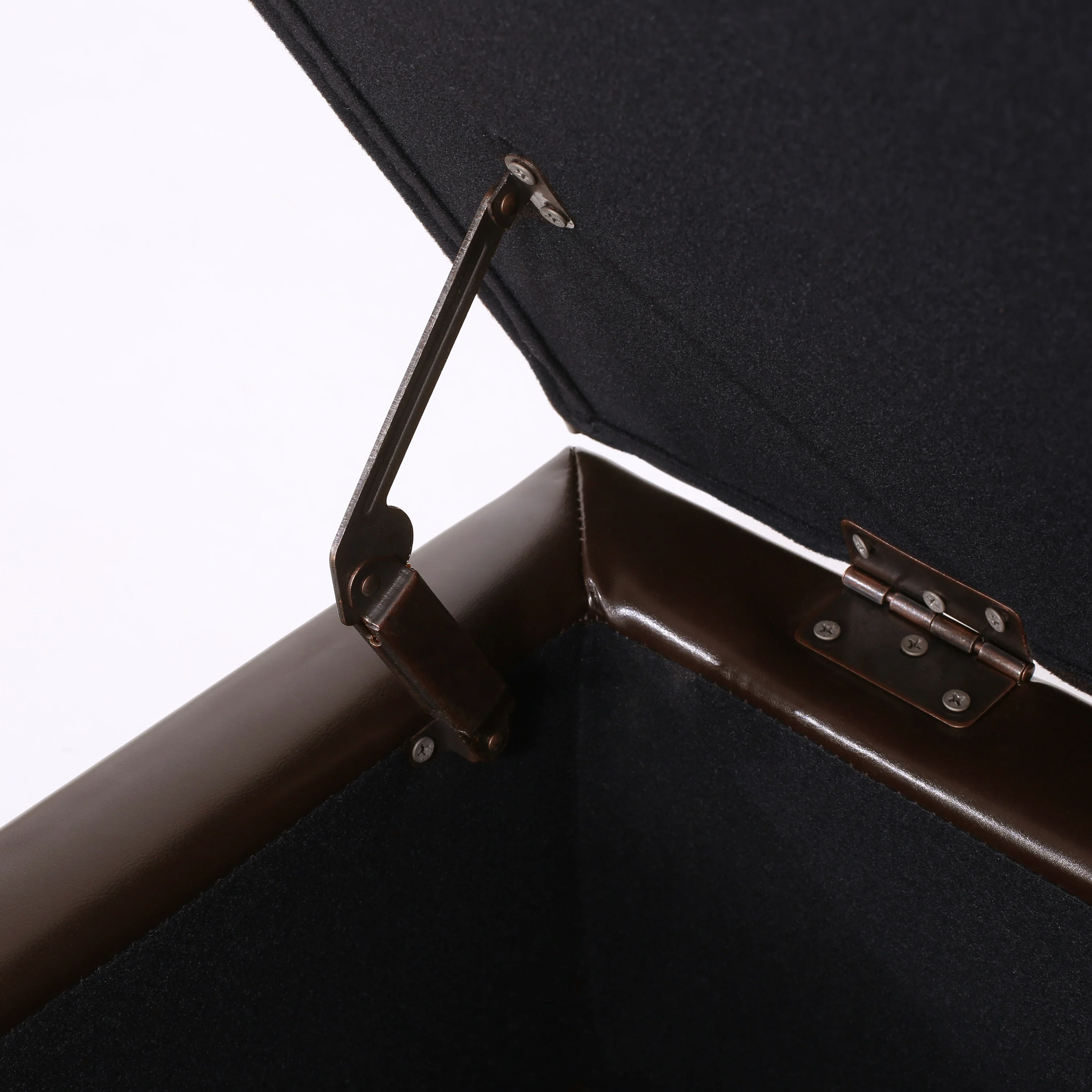 Stratford Leather Storage Ottoman Bench - furnishings