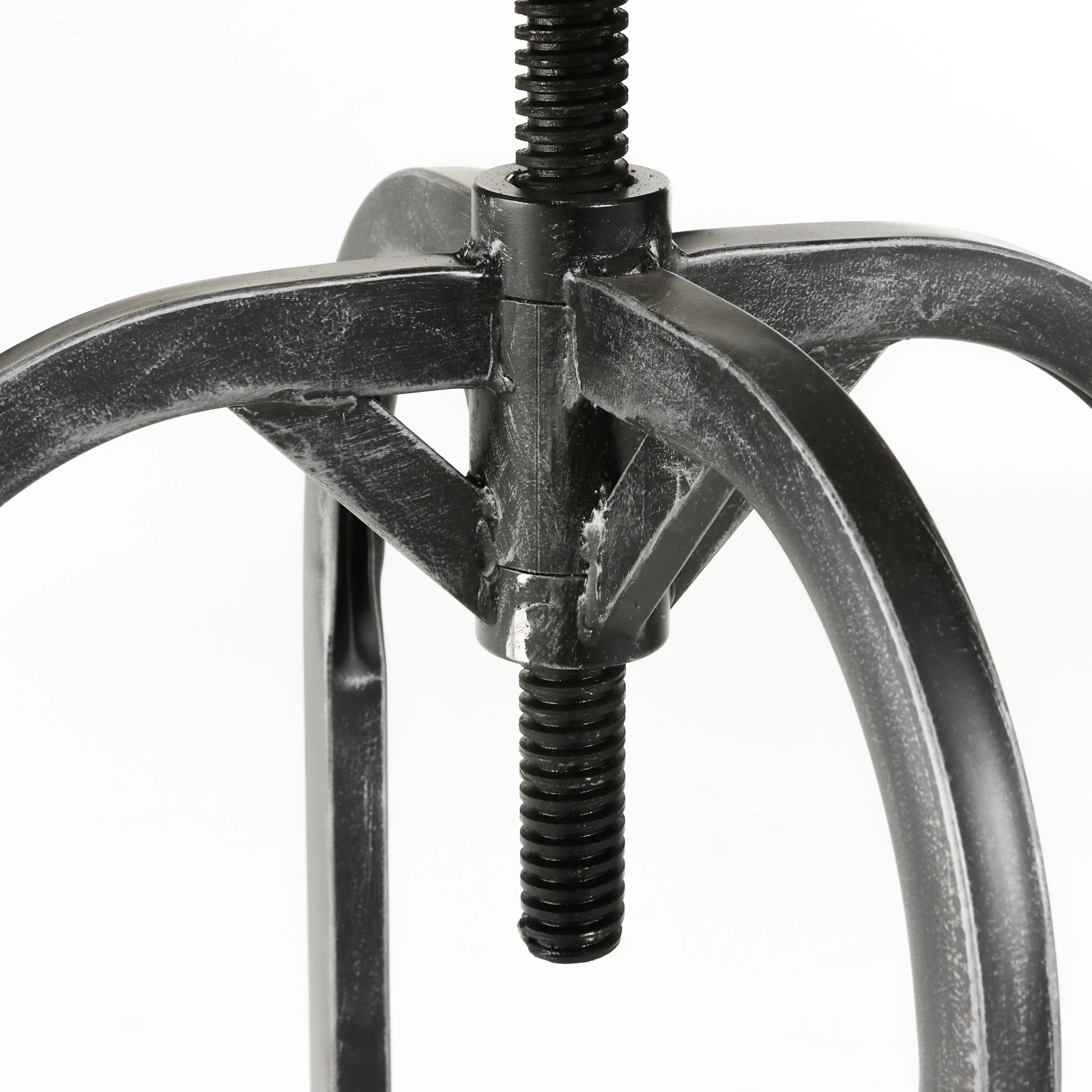 Samthorn Metal Industrial Adjustable Barstool With Backrest - furnishings