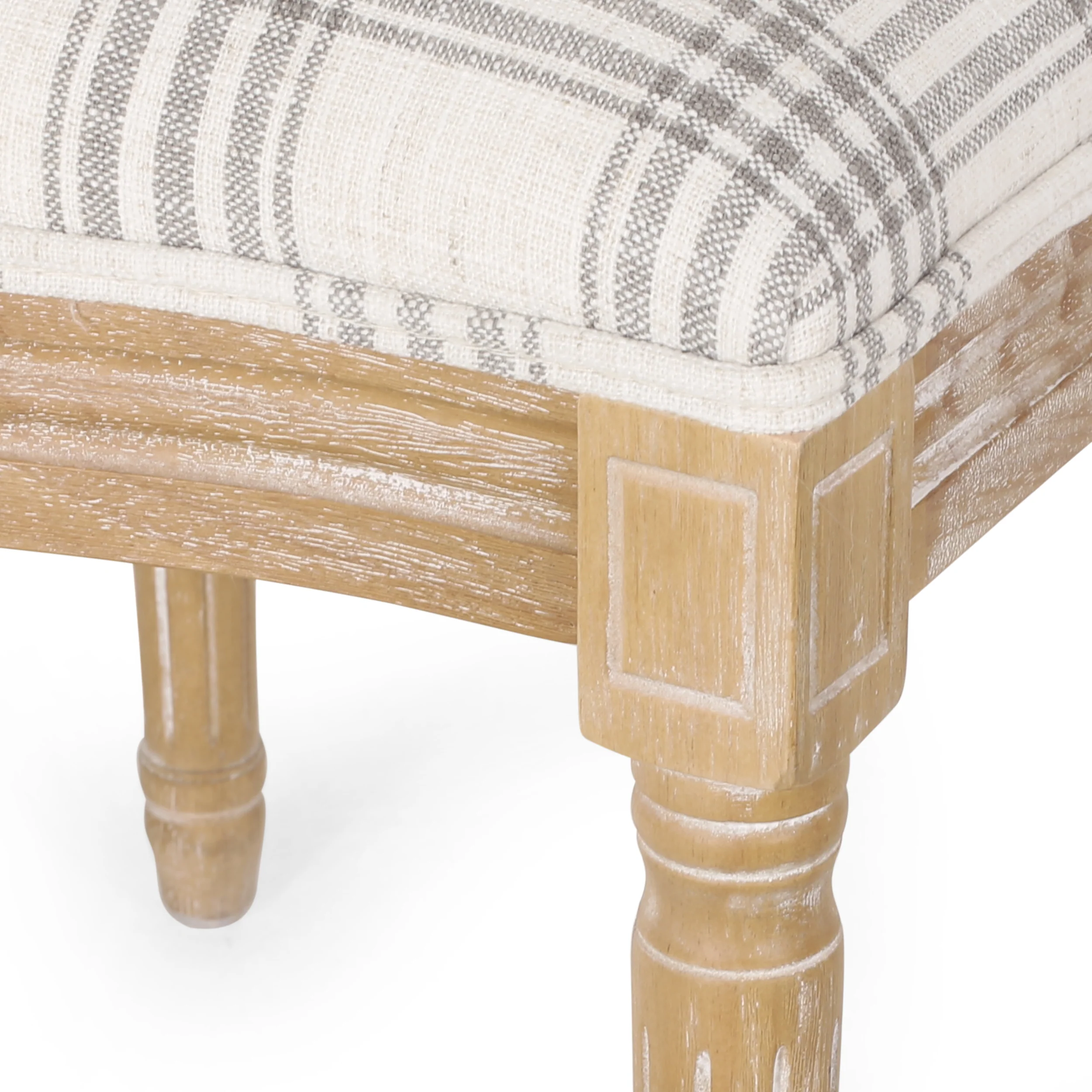 Naclerio French Country Fabric Upholstered Wood 5 Piece Dining Set - furnishings
