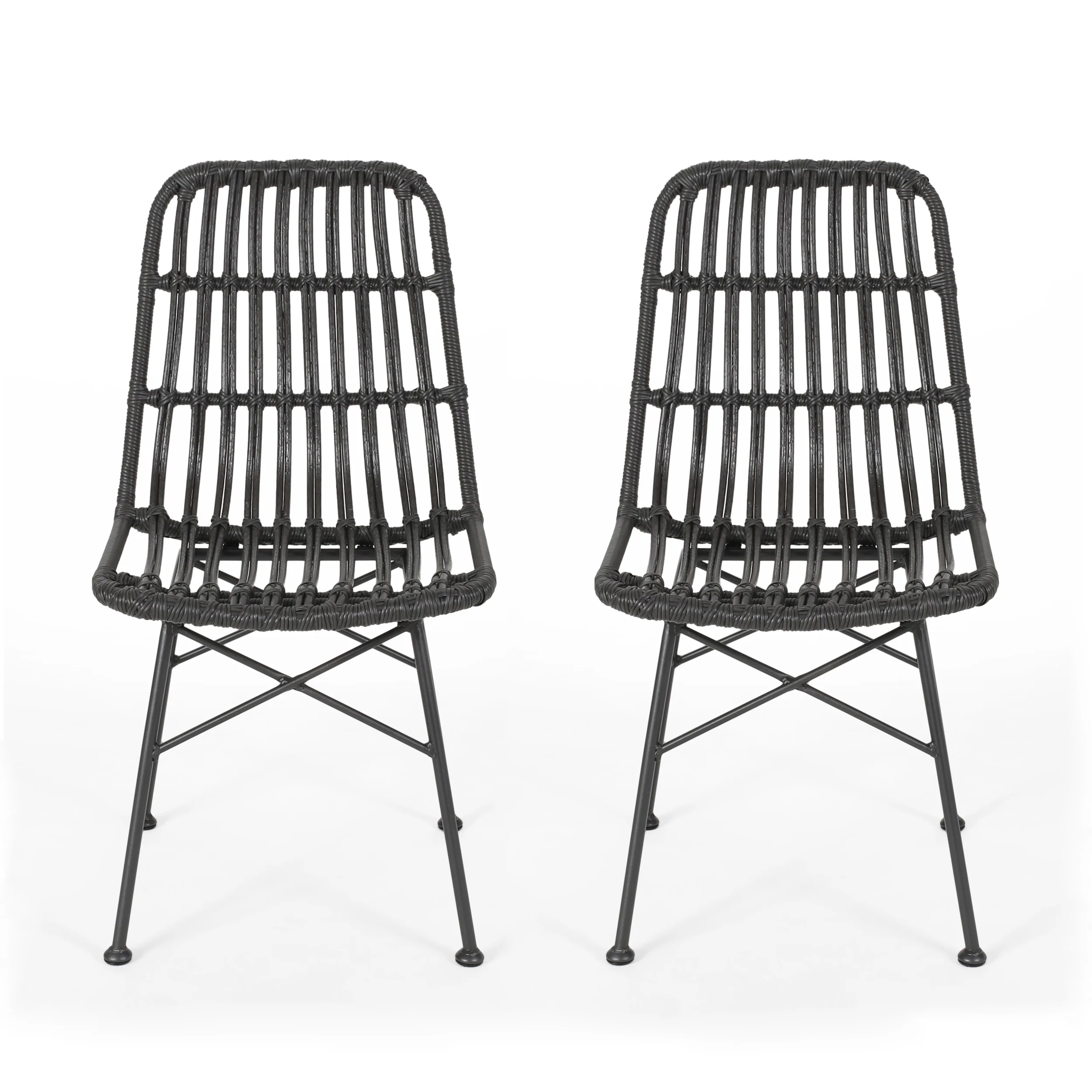 Silverdew Indoor Wicker Dining Chairs (Set of 2) - furnishings