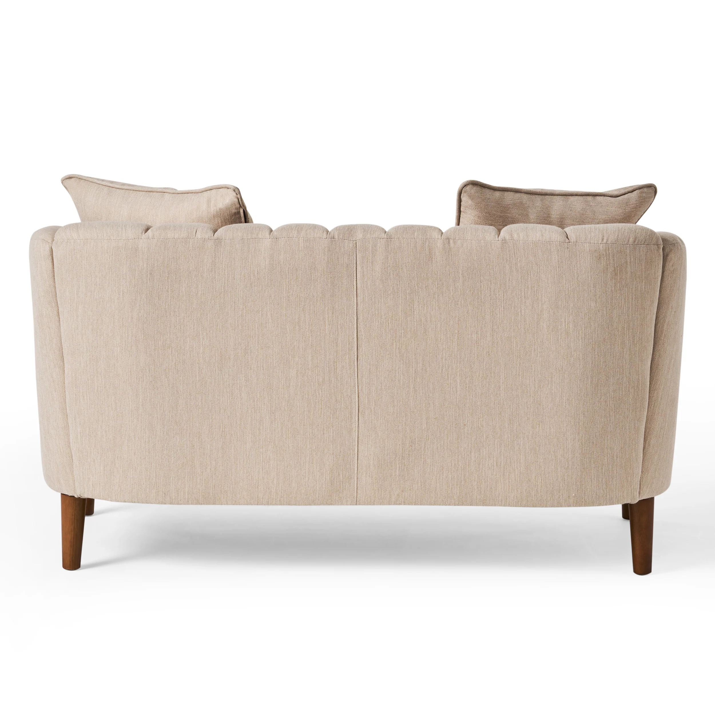 Reham Contemporary Channel Stitched Fabric Loveseat - furnishings