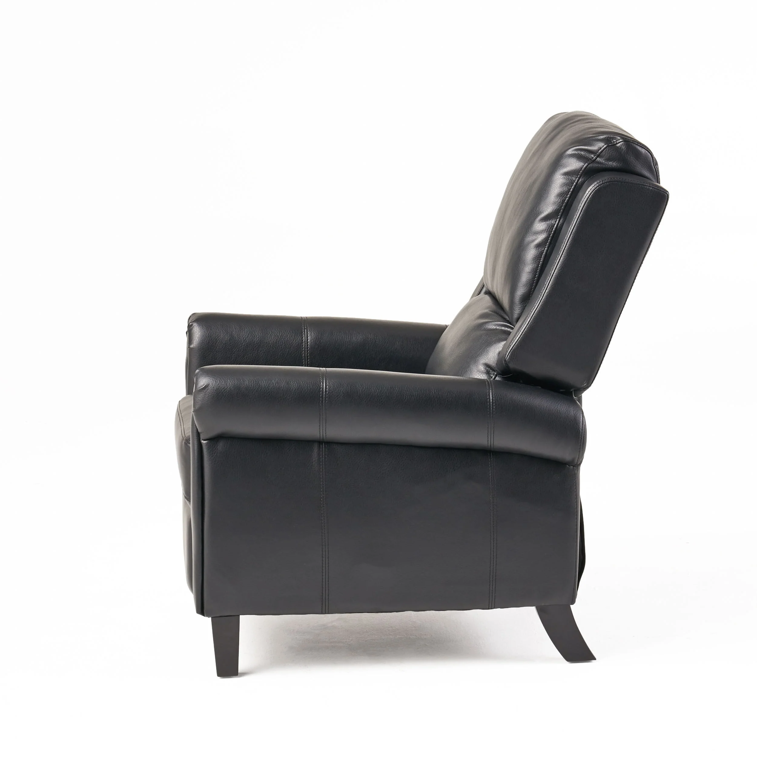 Lloyd Black Leather Recliner Club Chair - furnishings