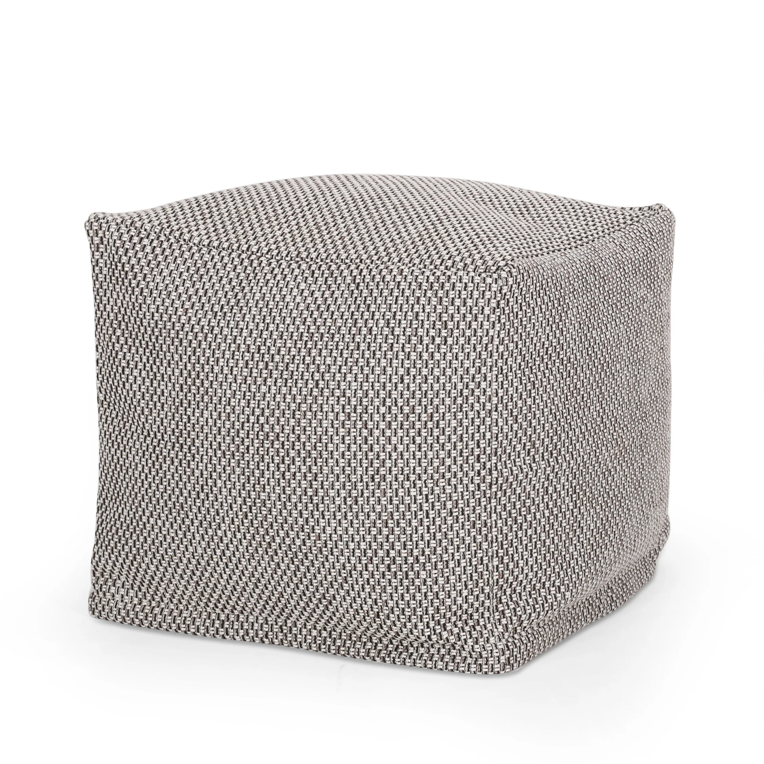 Larrick Contemporary Fabric Pouf - furnishings