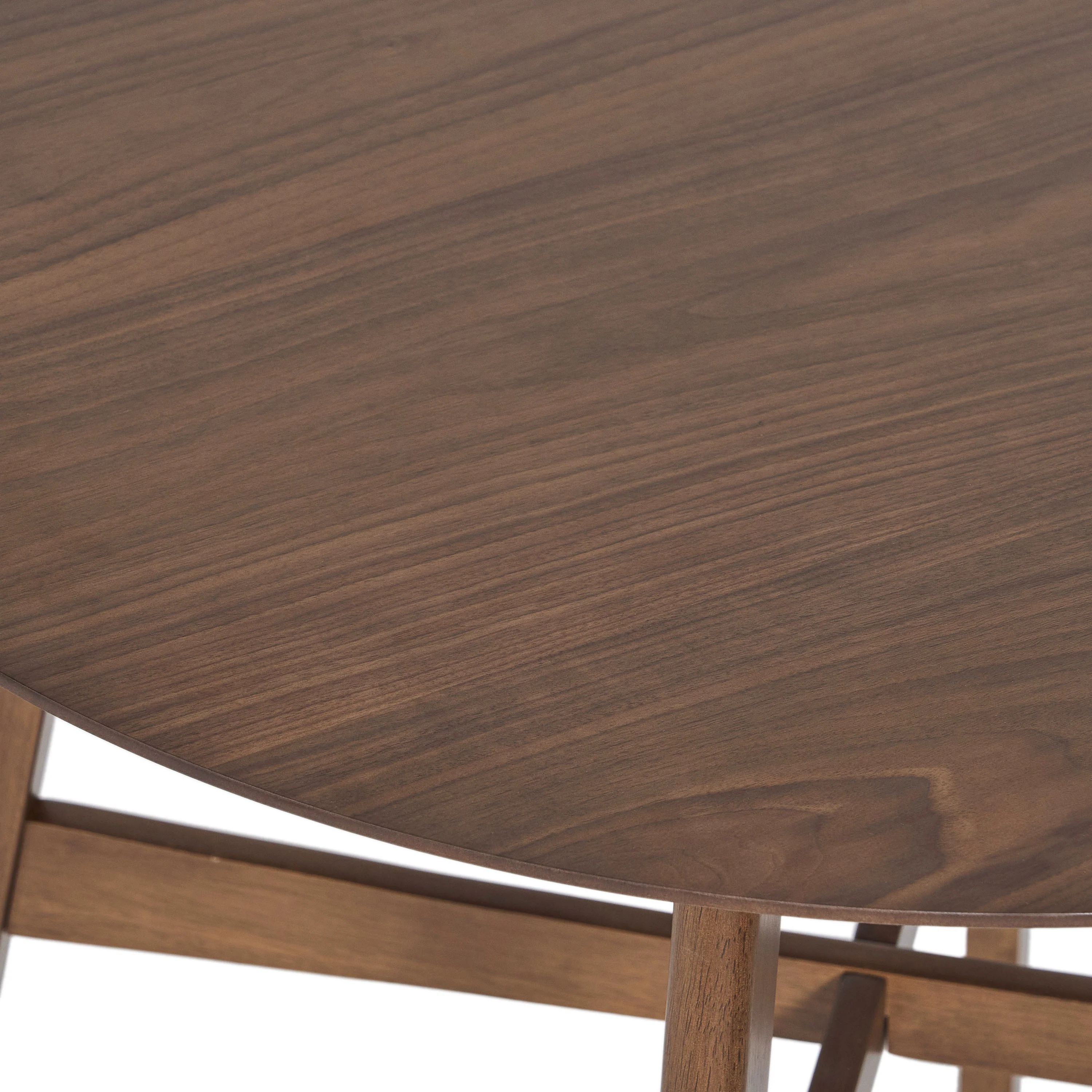 Helen Mid-Century Round Counter Height Dining Table with X-Stretcher - furnishings