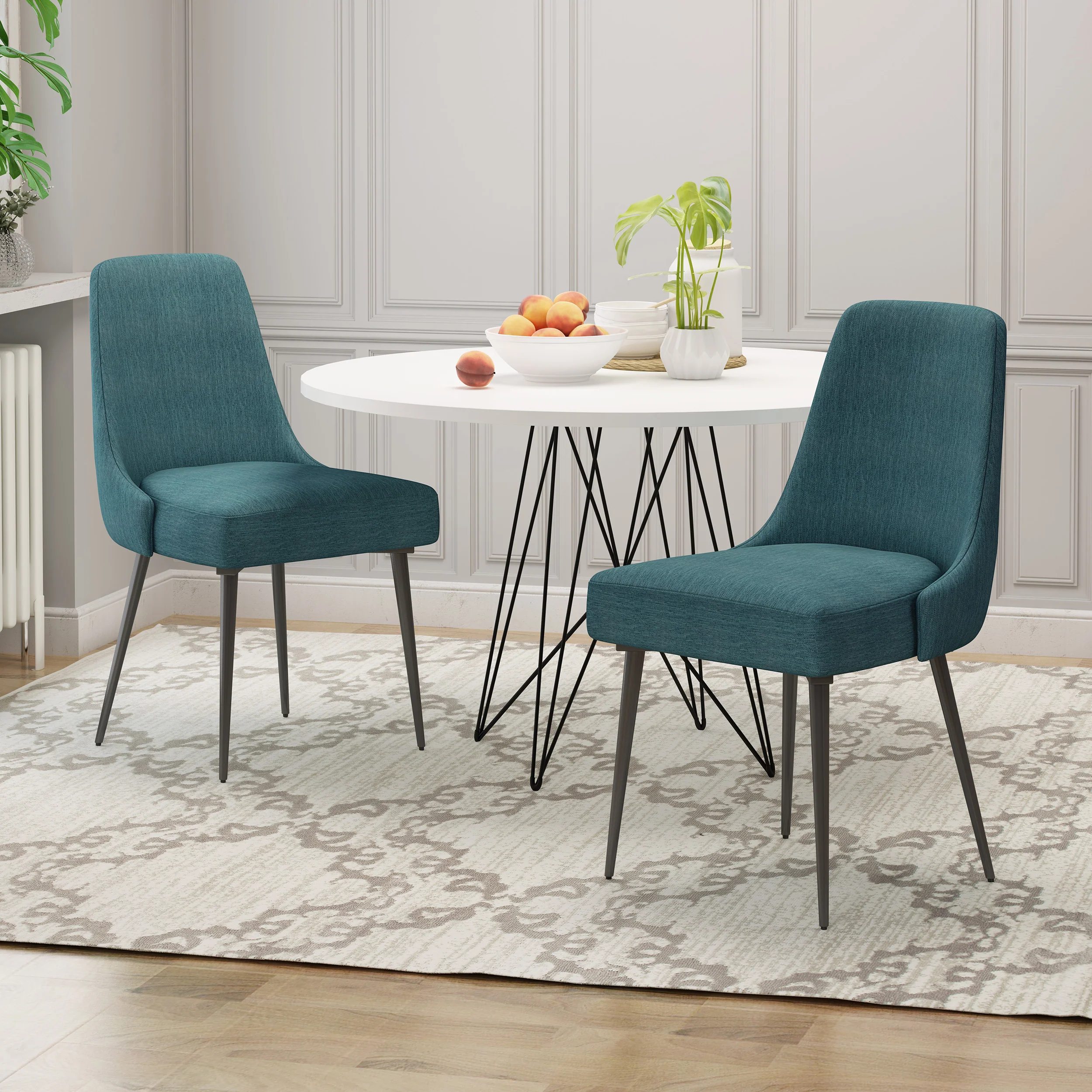 Ella Modern Fabric Dining Chairs (Set of 2) - furnishings
