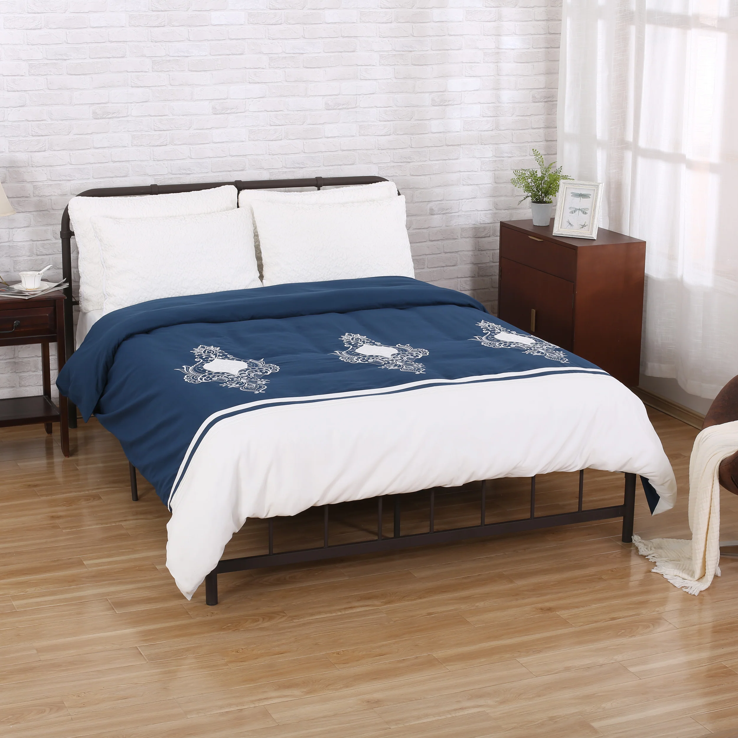 Bodhi Queen Size Fabric Duvet Cover - furnishings