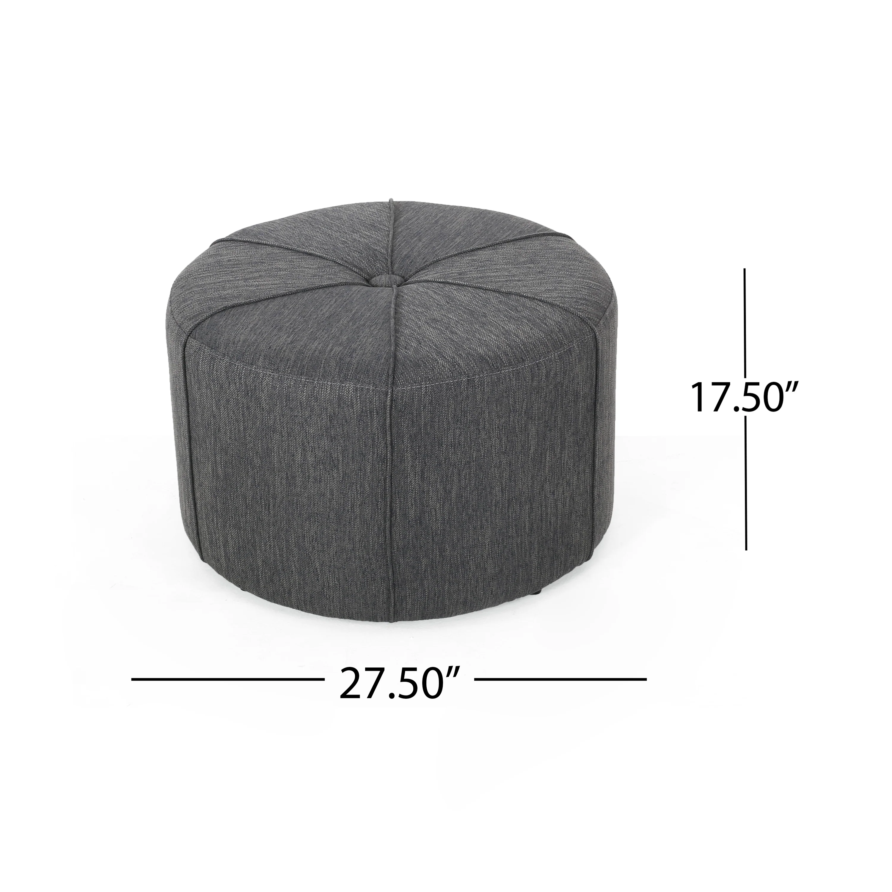 Bergeson Fabric Upholstered Round Ottoman - furnishings