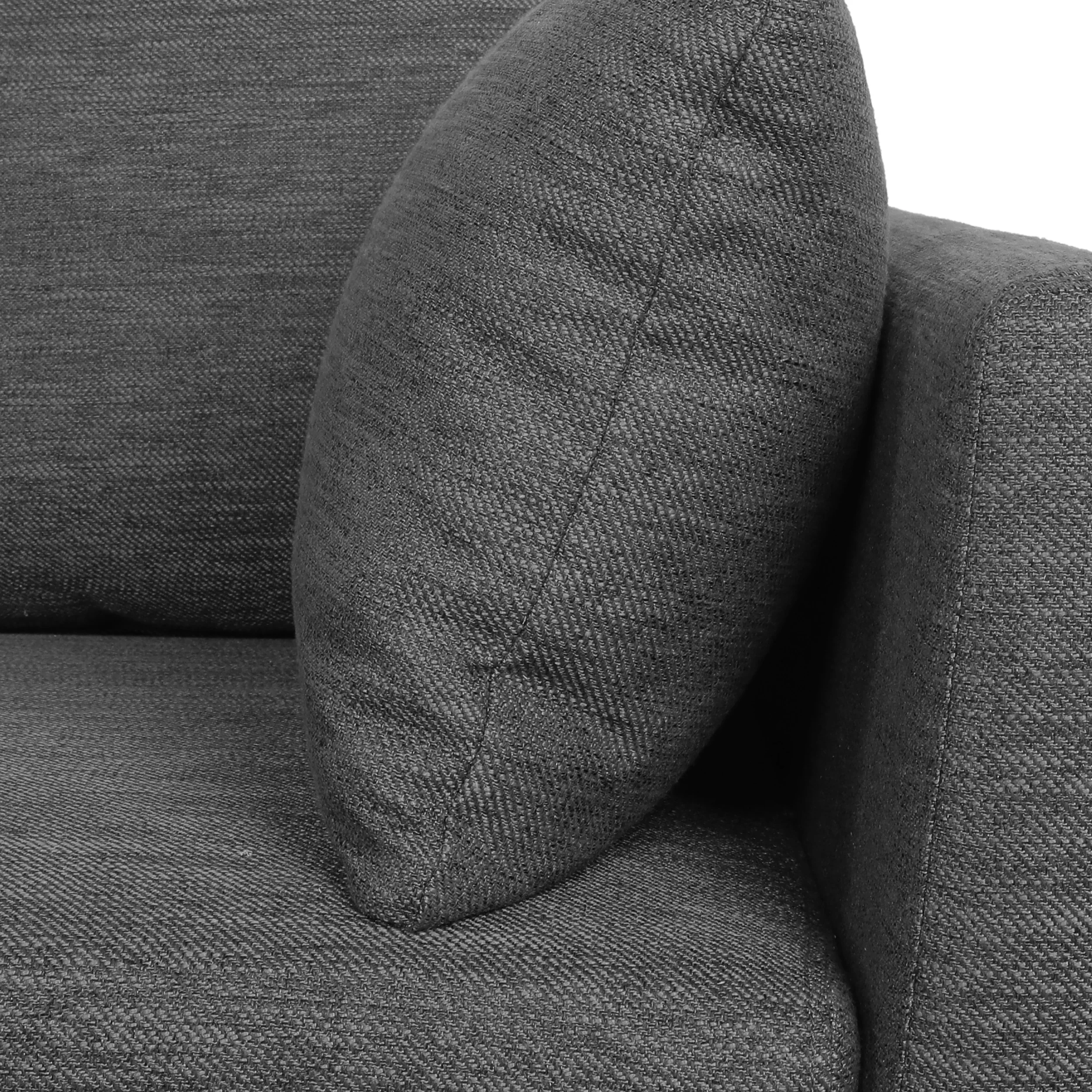 Wadleigh Contemporary Fabric Pillow Back 3 Seater Sofa - furnishings