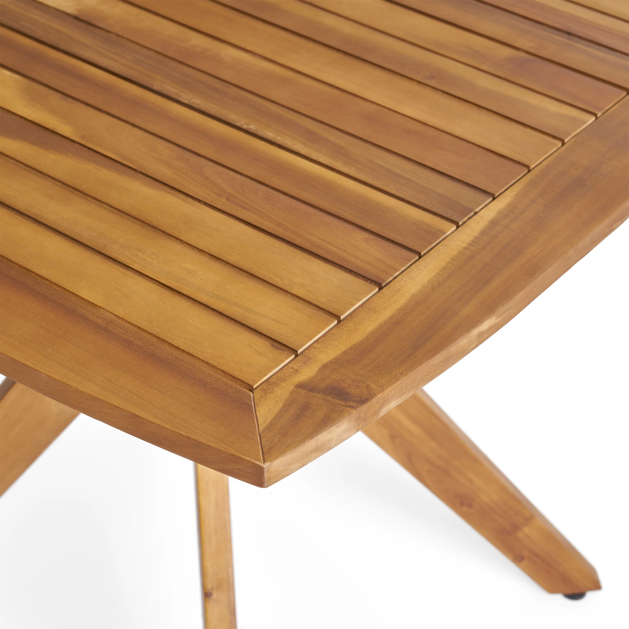 Declan Outdoor 5 Piece Wood and Wicker Dining Set - furnishings