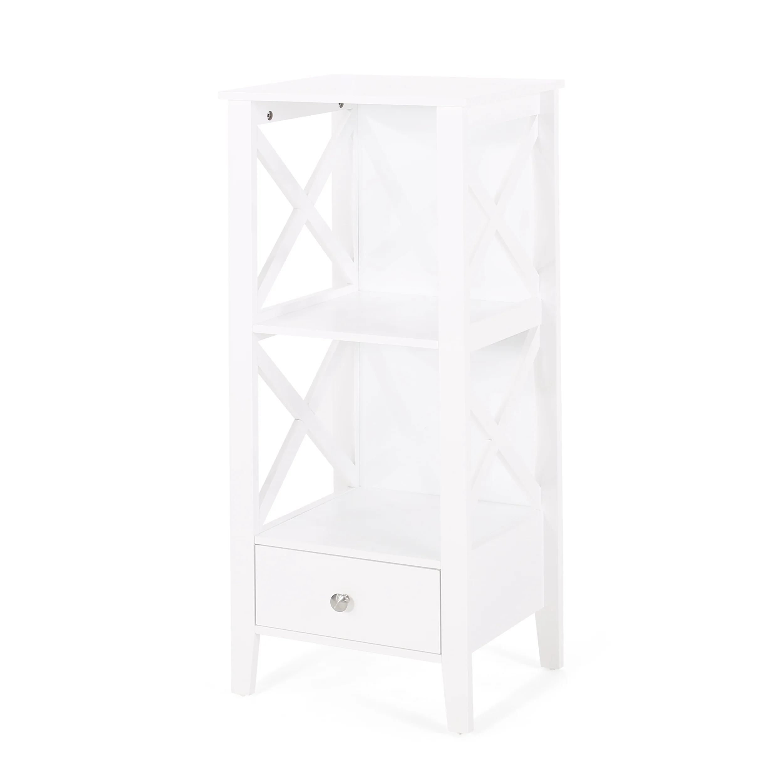 Lewis Modern Bathroom Floor Storage Rack with Drawer - furnishings