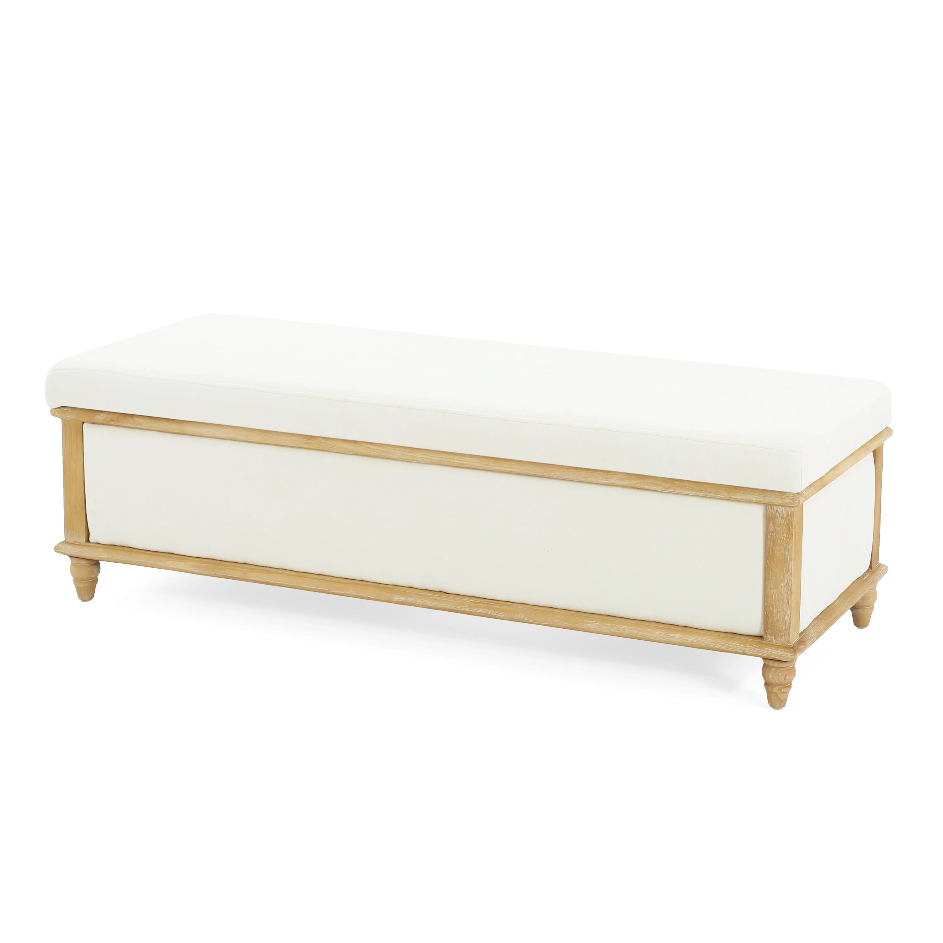 Osgood White Storage Ottoman - furnishings