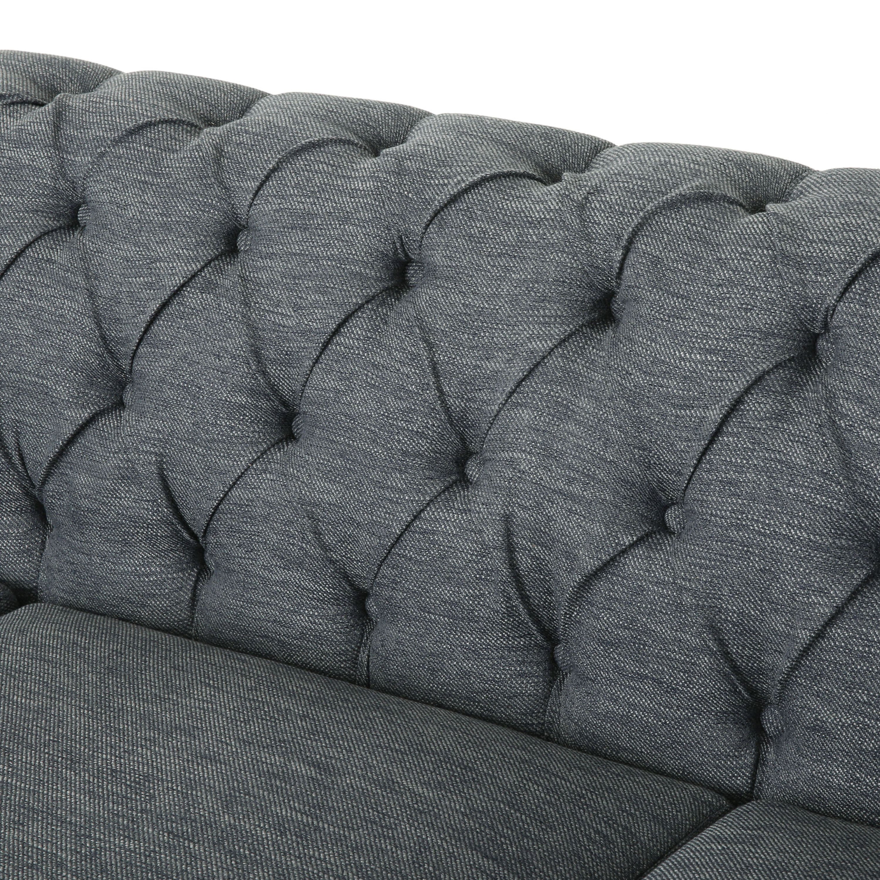 Bowes Chesterfield Tufted 3 Seater Sofa with Nailhead Trim - furnishings