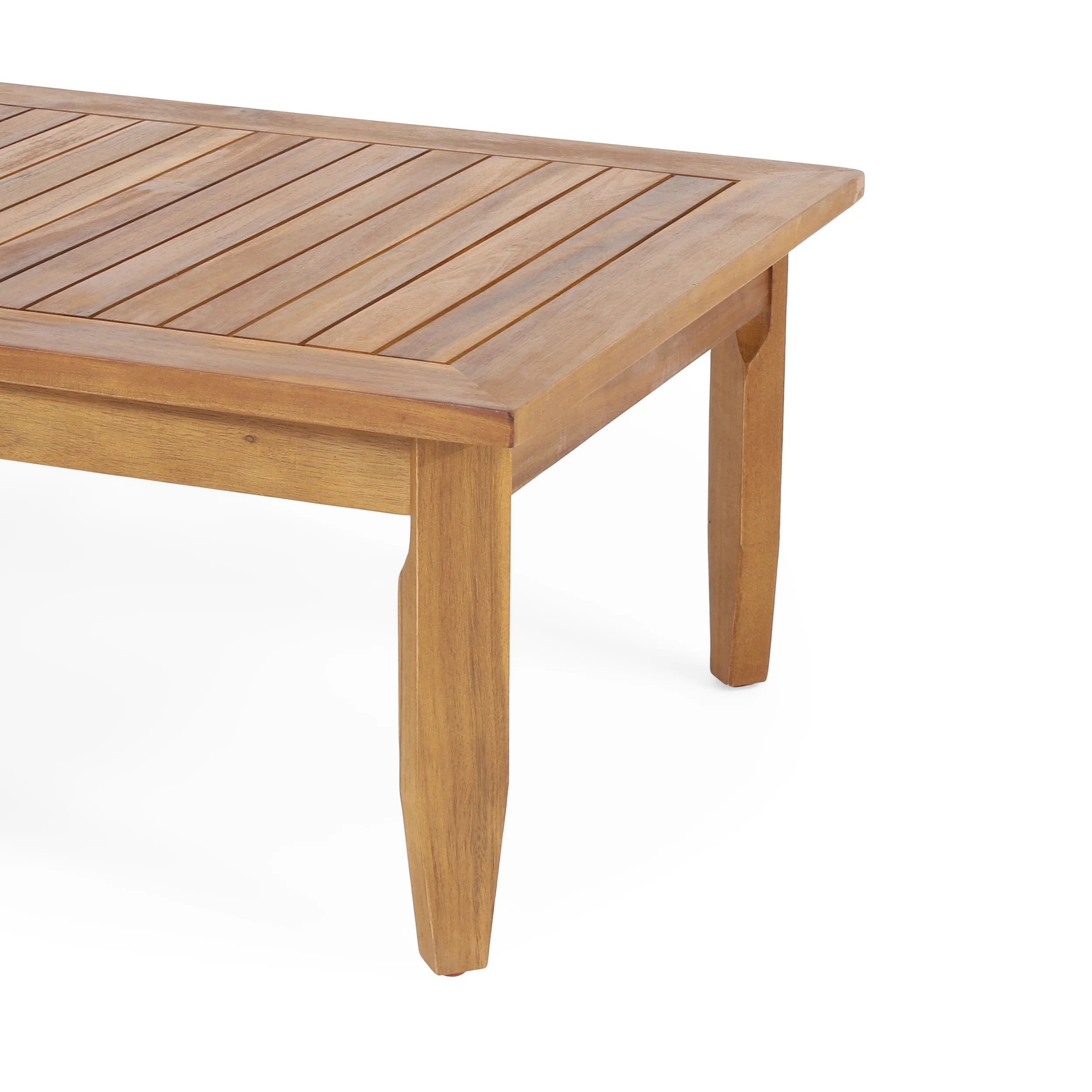 Sunbuea Wood Ottoman and Table Set with Dark Gray Cushions - furnishings