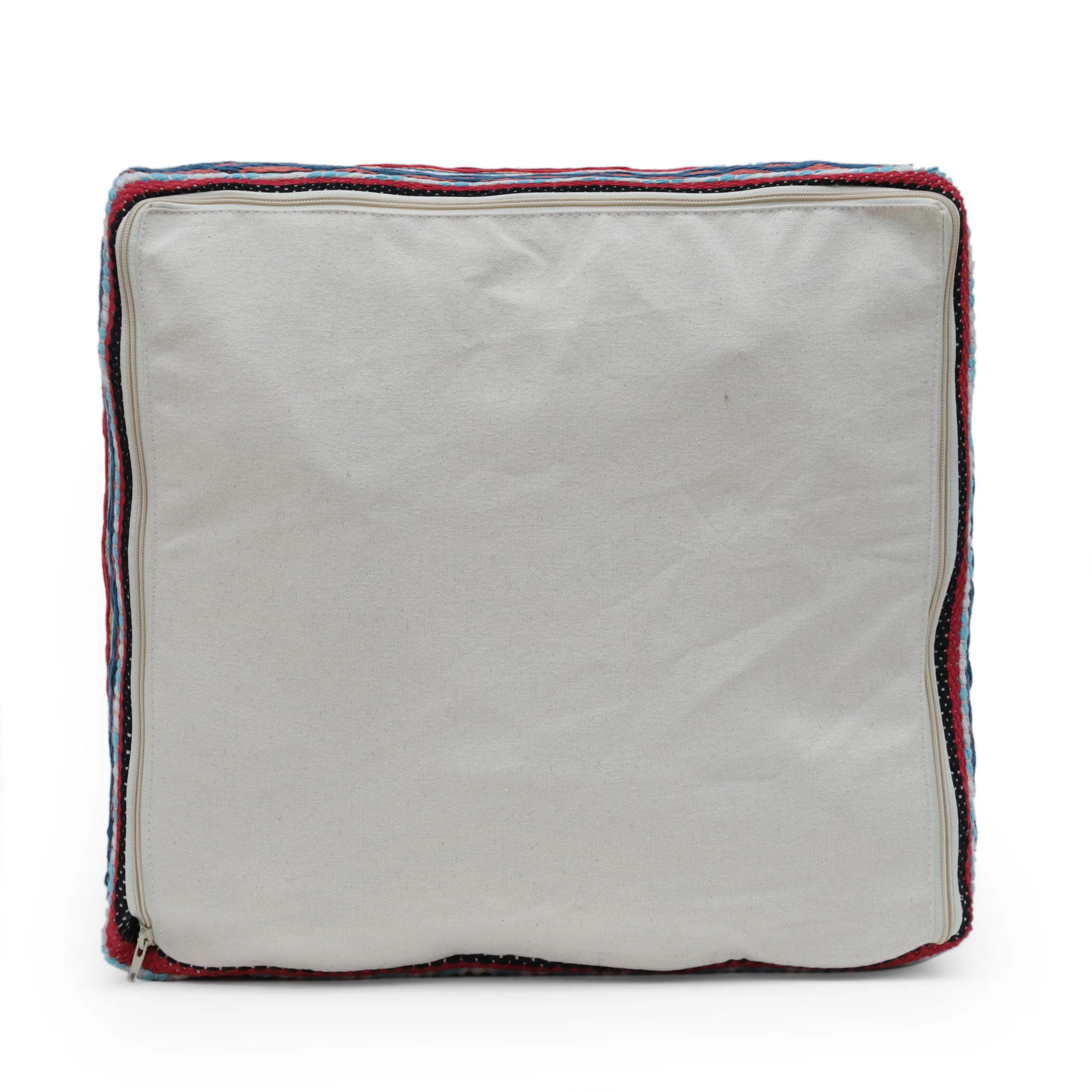 Hilliard Boho Handcrafted Peruvian Print Cube Pouf - furnishings
