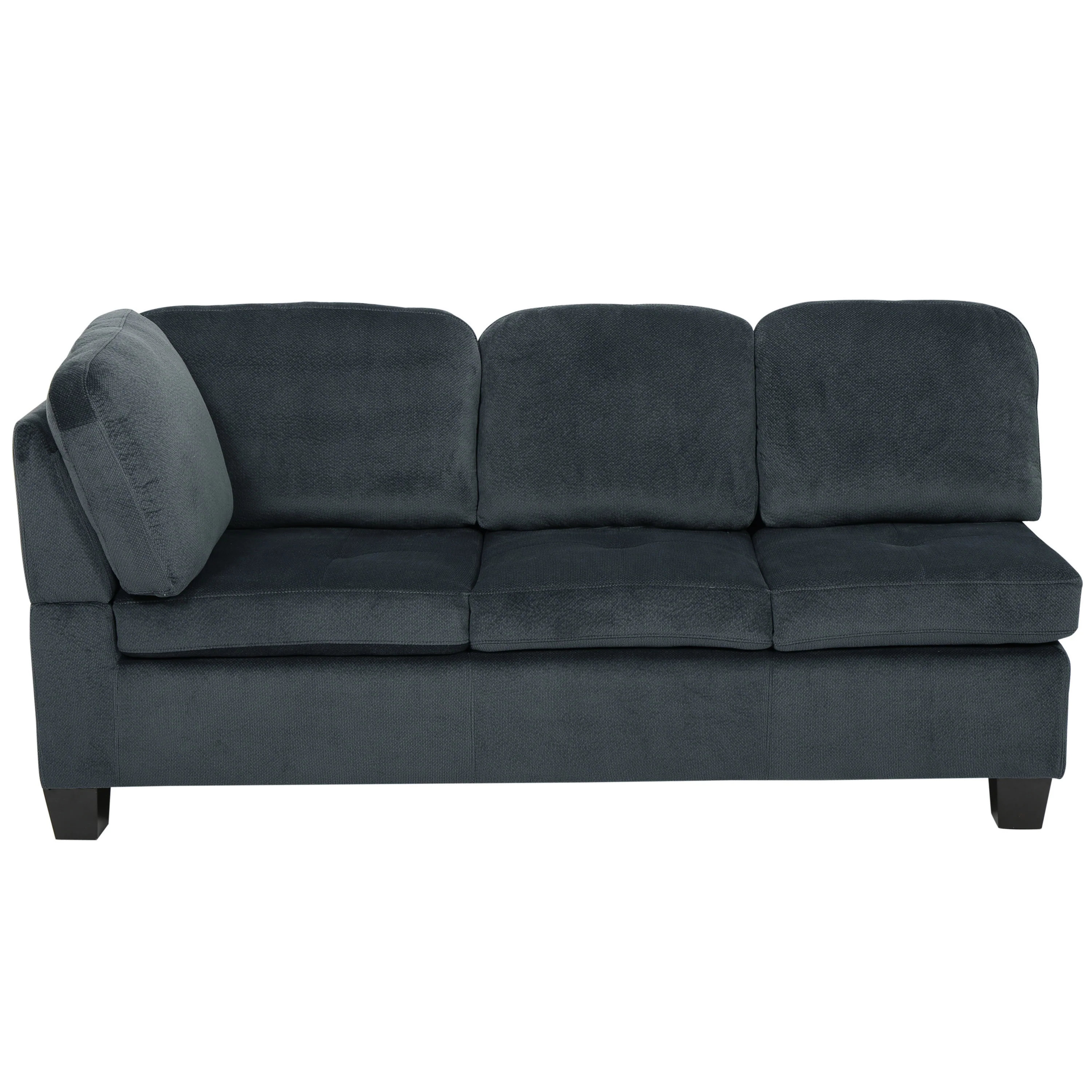 Gotham 3-piece Charcoal Fabric Sectional Sofa Set - furnishings