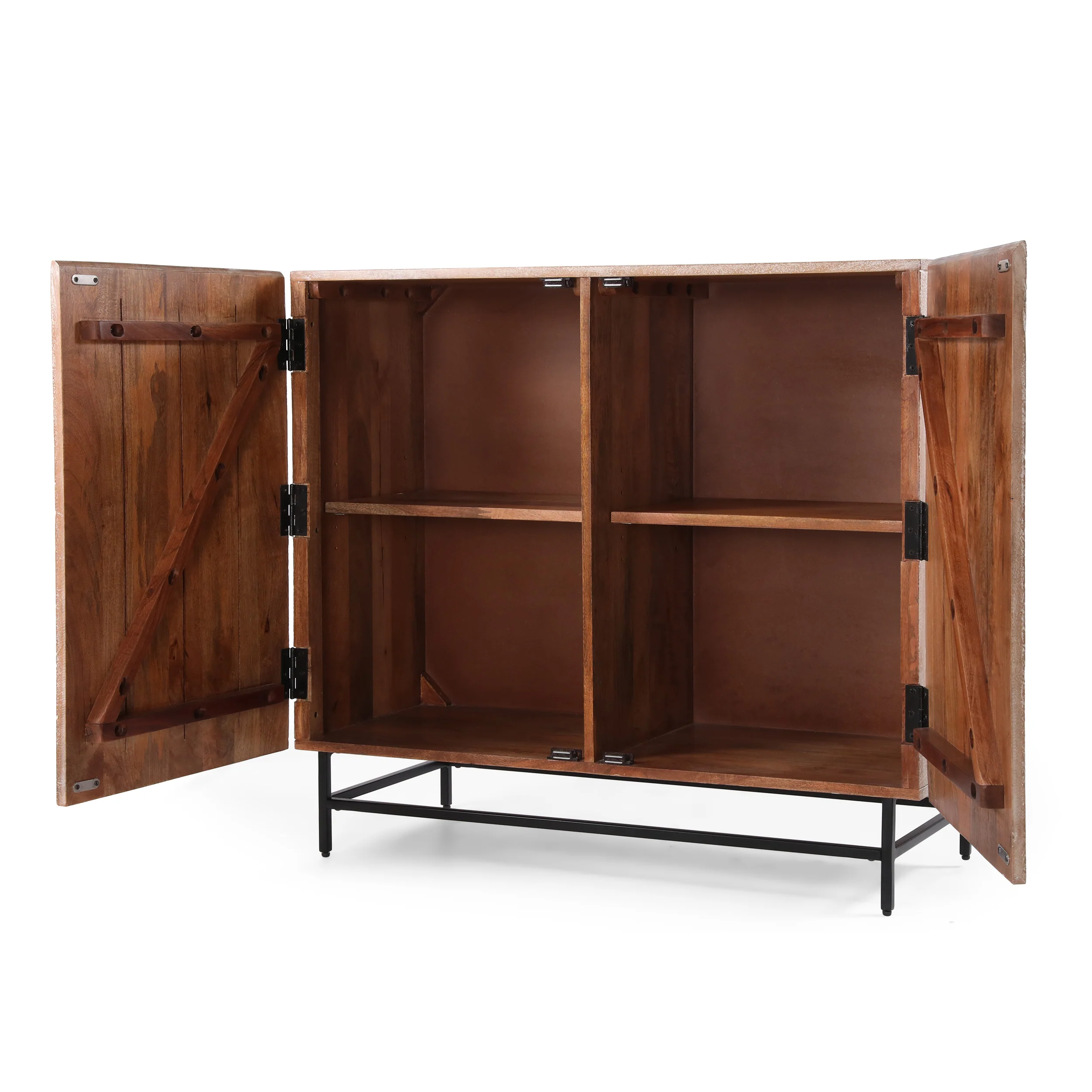 Barnsley Handcrafted Boho Mango Wood Cabinet - furnishings