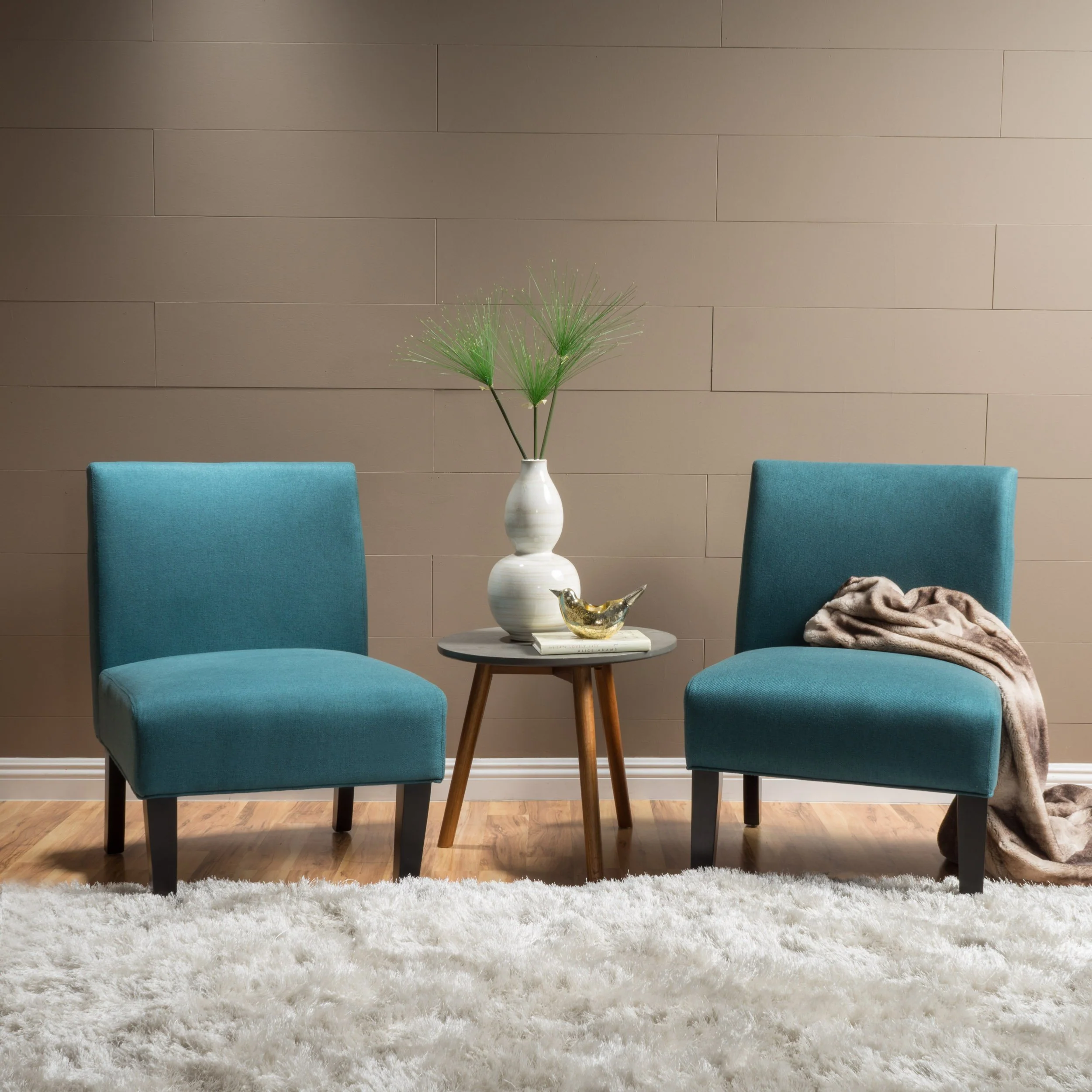 Kendal Contemporary Fabric Slipper Accent Chair - furnishings