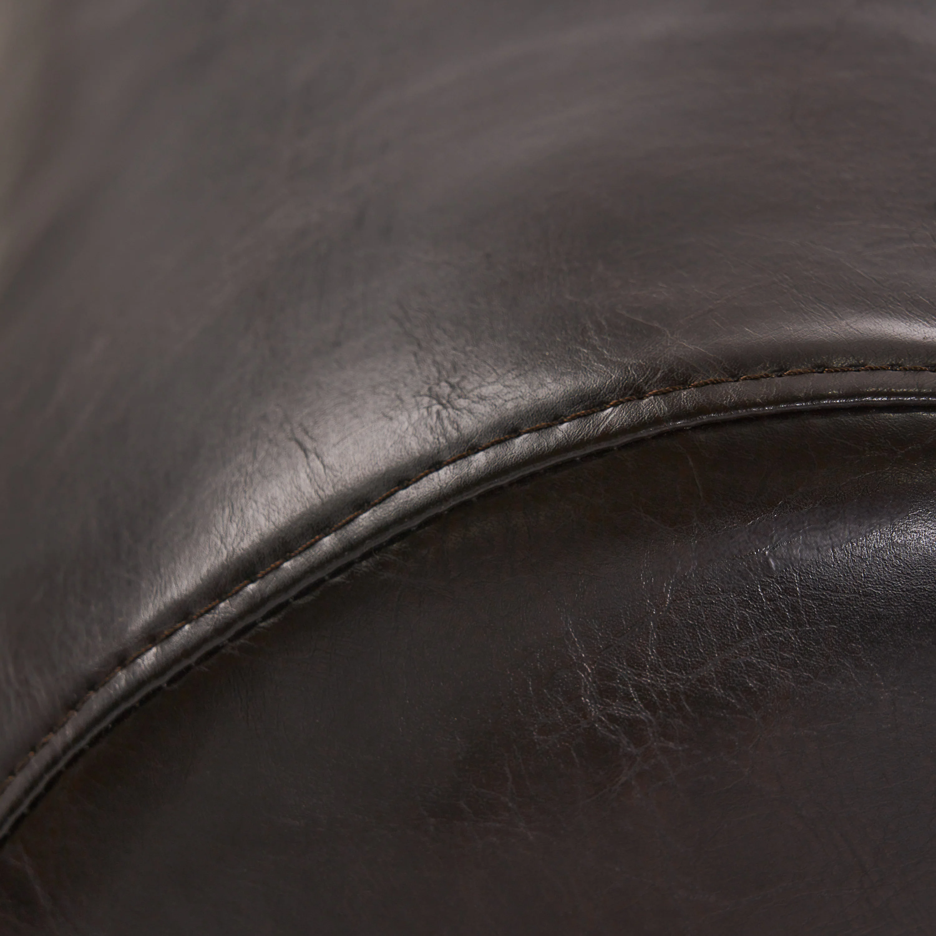 Brakar Contemporary Brown Leather Slipper Chair - furnishings