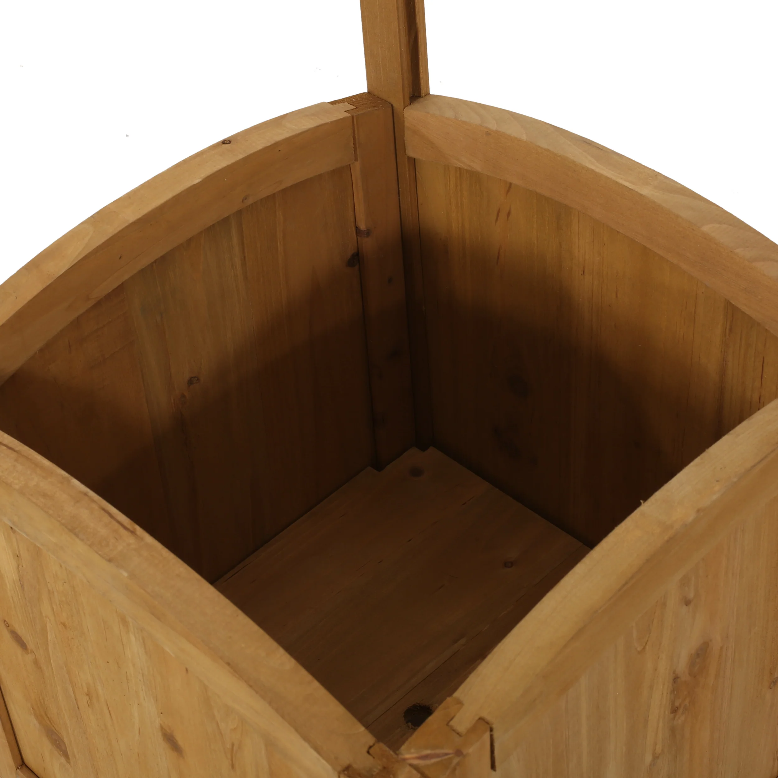 Mallett Traditional Square Firwood Planter Box with Trellis - furnishings