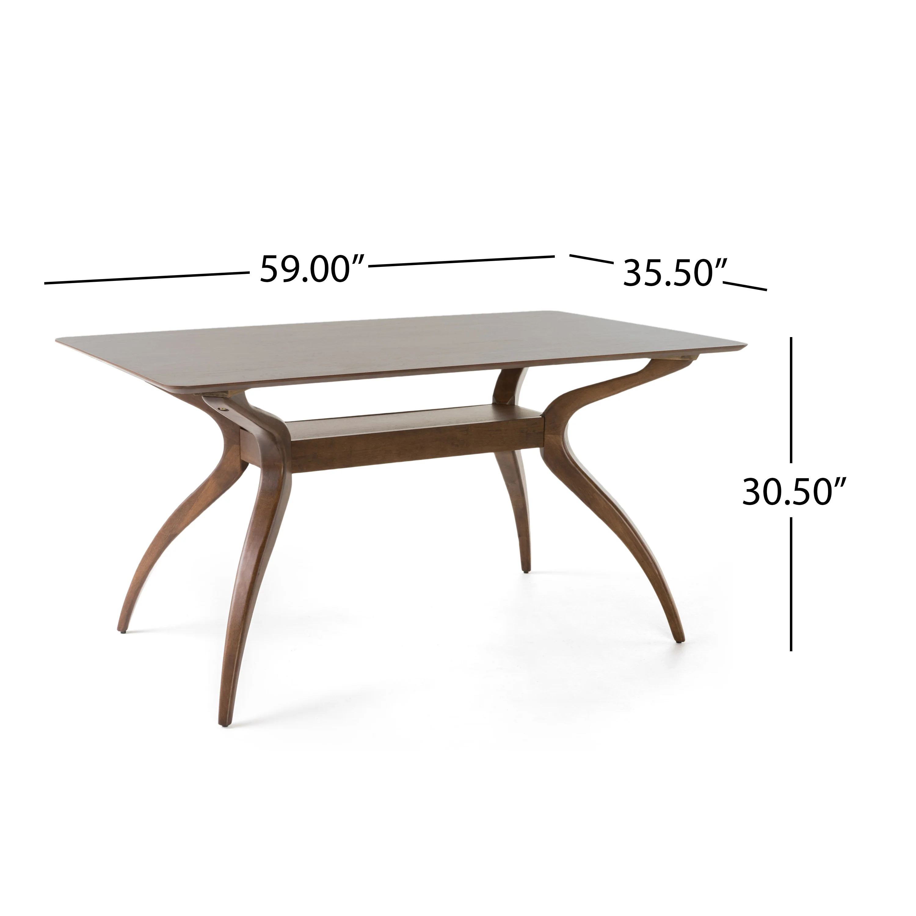 Nerron Mid Century Finished 5 Piece Wood Dining Set with Fabric Chairs - furnishings
