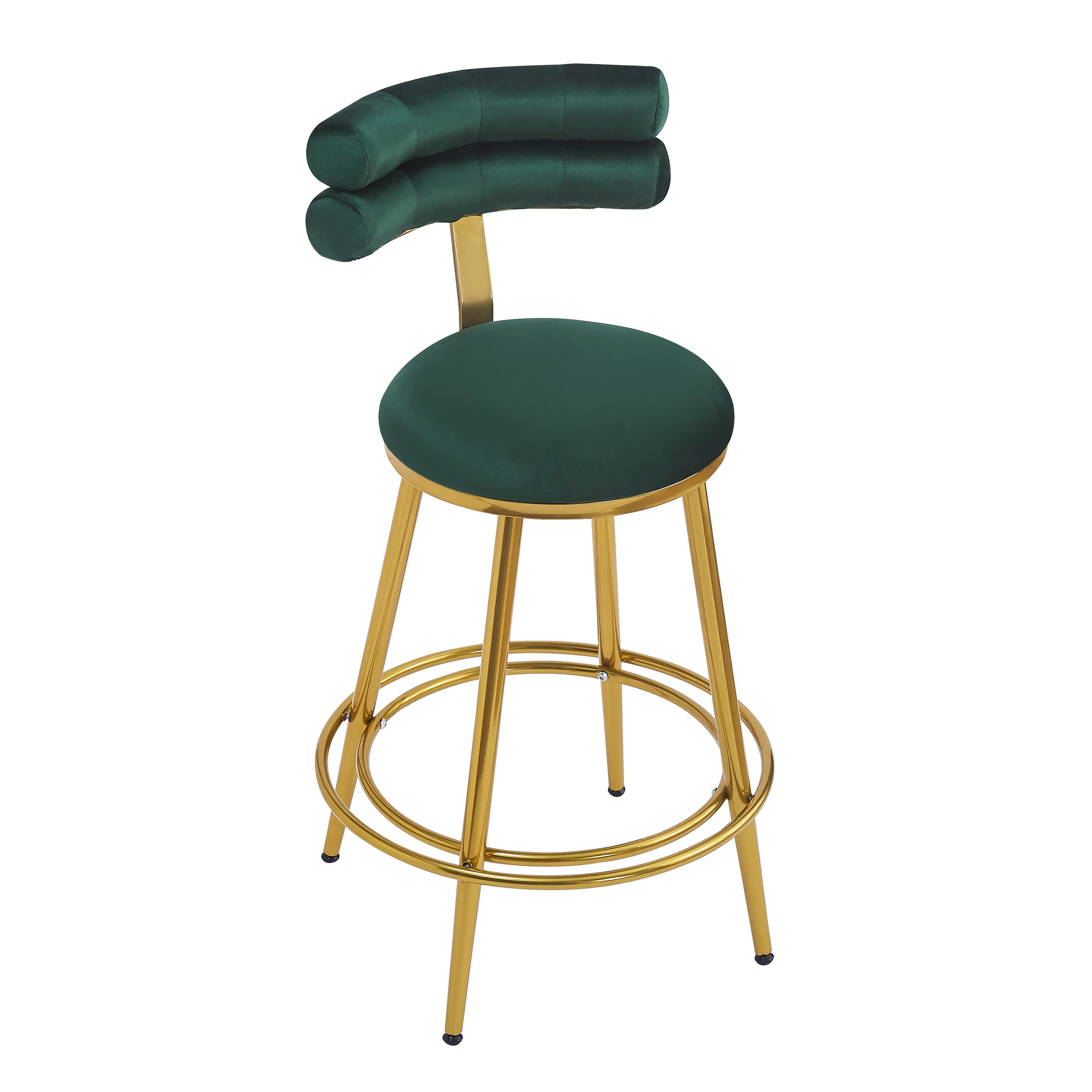 Jaspere Velvet Upholstery Counter Stools, Set of 2 - furnishings